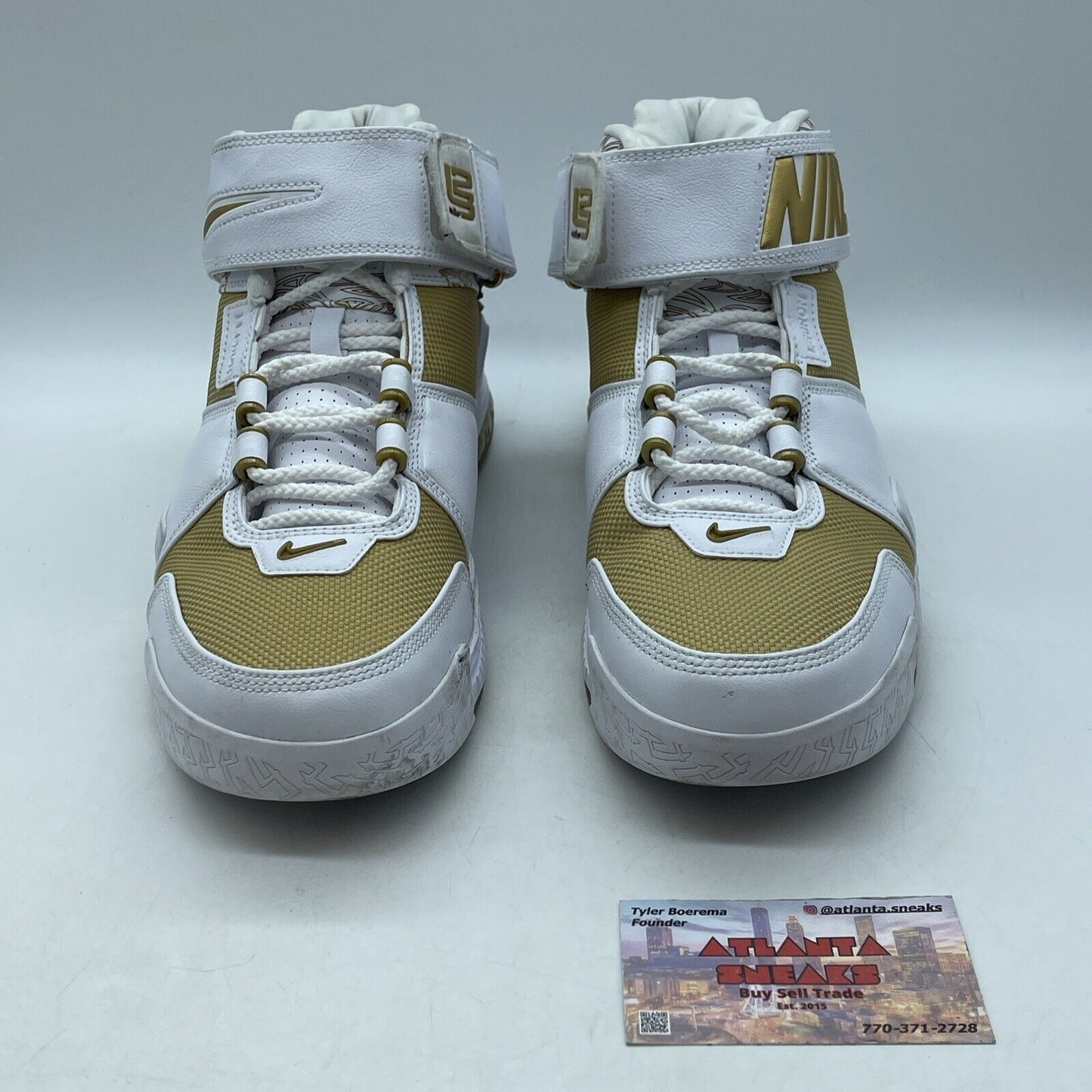 Size 9.5 - Nike Zoom Lebron 2 Retro 2022 Maccabi Gold White Leather (DJ4892-100)