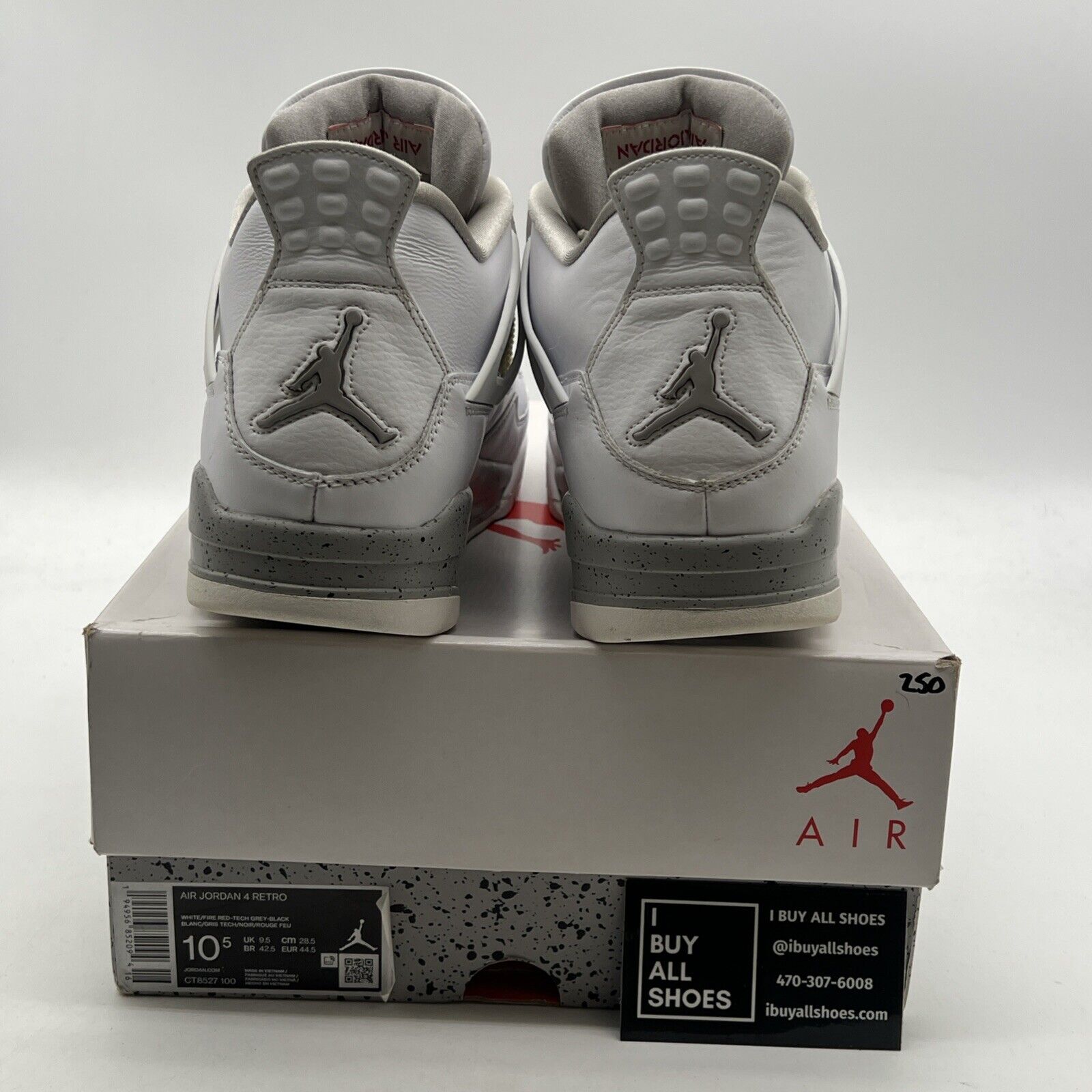 Size 10.5 - Air Jordan 4 Retro Mid White Oreo (CT8527-100)