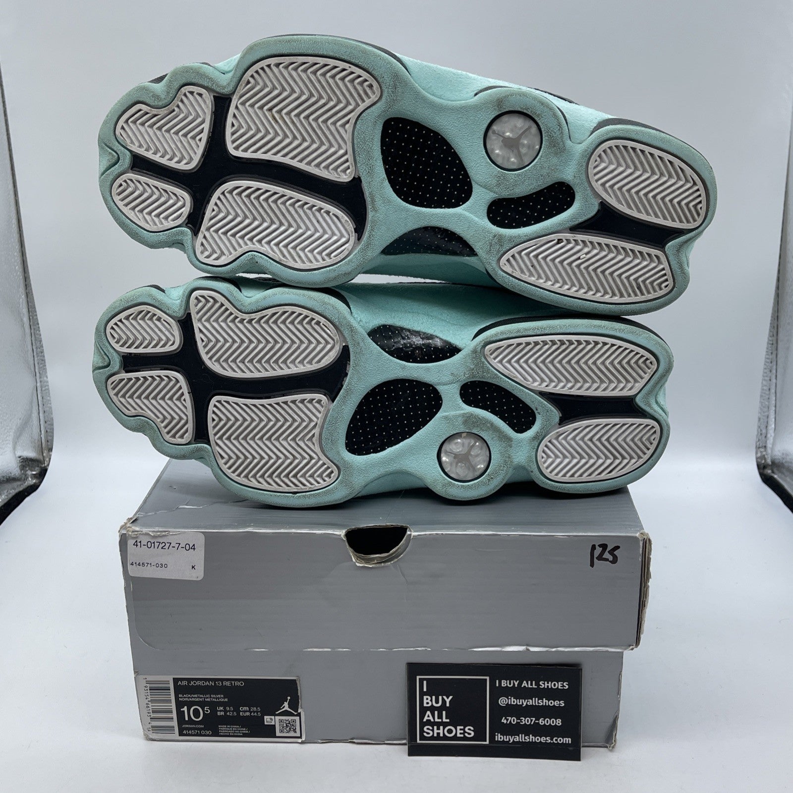Size 10.5 - Air Jordan 13 Retro Island Green Black Suede Leather (414571-030)