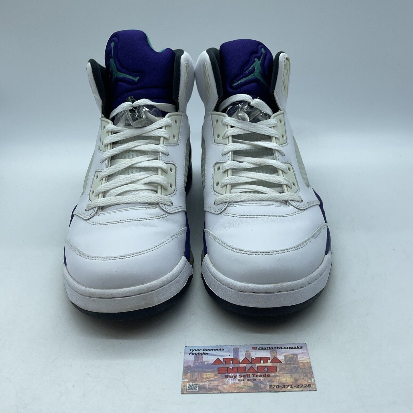 Size 12 - Jordan 5 Retro Grape 2013 White Purple Blue Leather (136027-108)