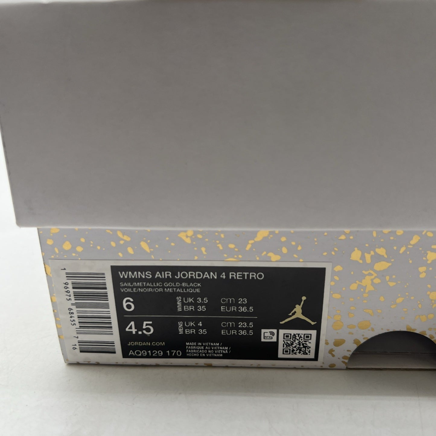 Size 6 - Air Jordan 4 Retro Metallic Gold W (AQ9129-170)