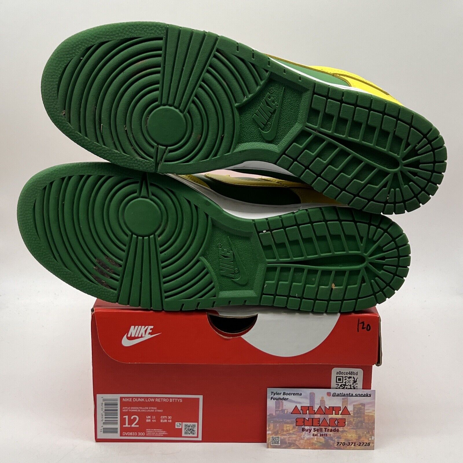 Size 12 - Nike Dunk Low Reverse Brazil Yellow Green White Leather