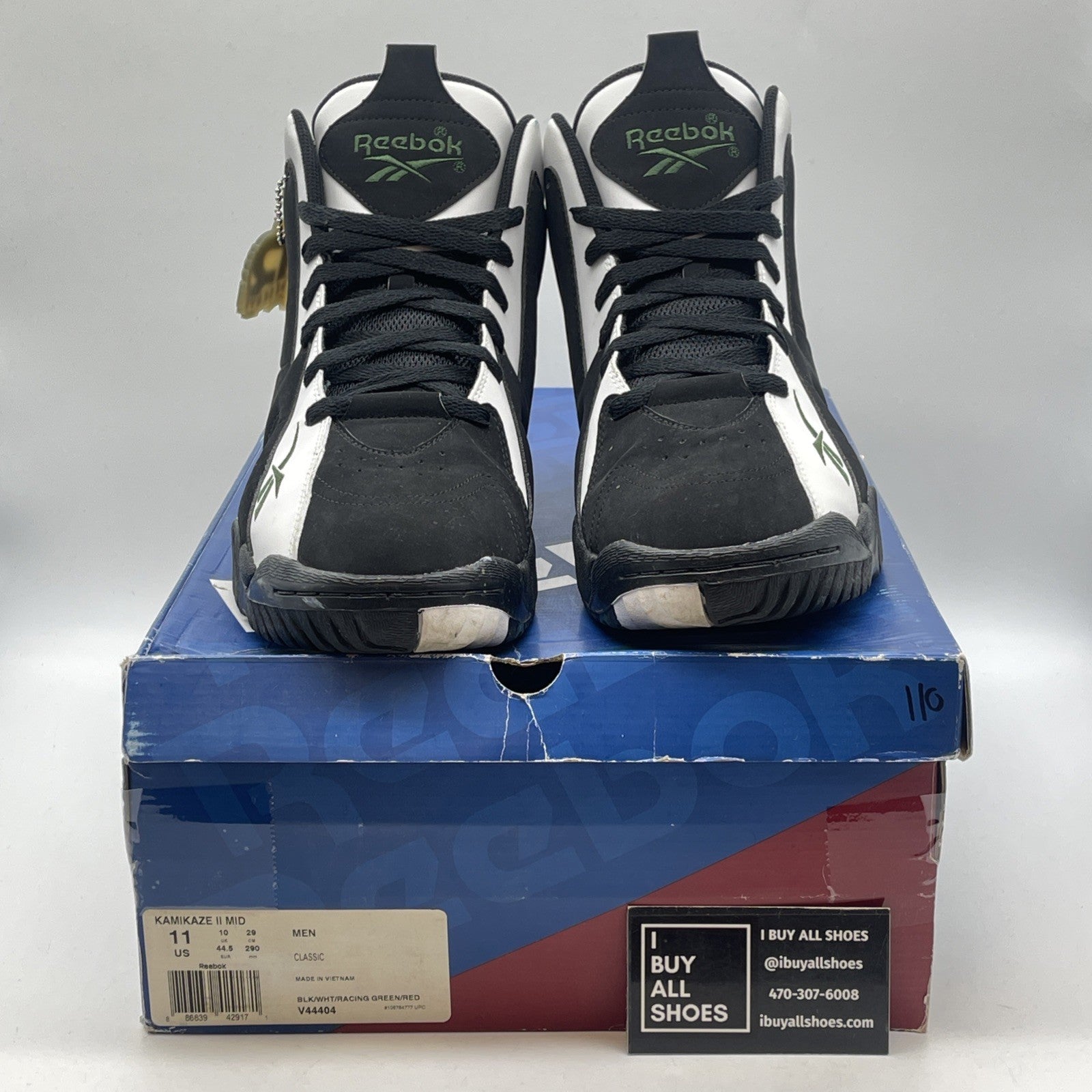 Size 11 - Reebok Kamikaze 2 Mid Reserve Collection Suede Leather (V44404)