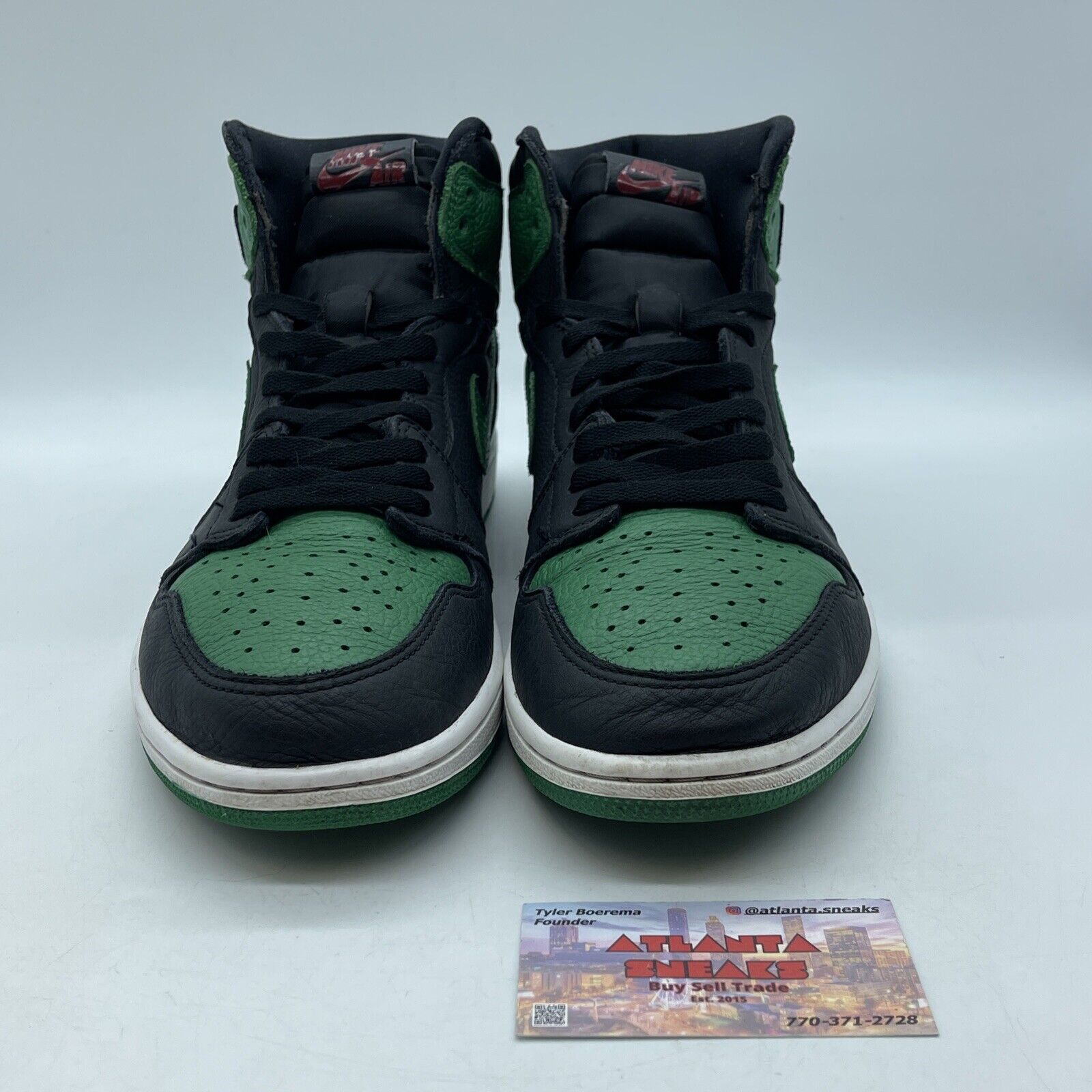 Size 10.5 - Jordan 1 Retro OG High Pine Green 2.0 White Black (555088-030)