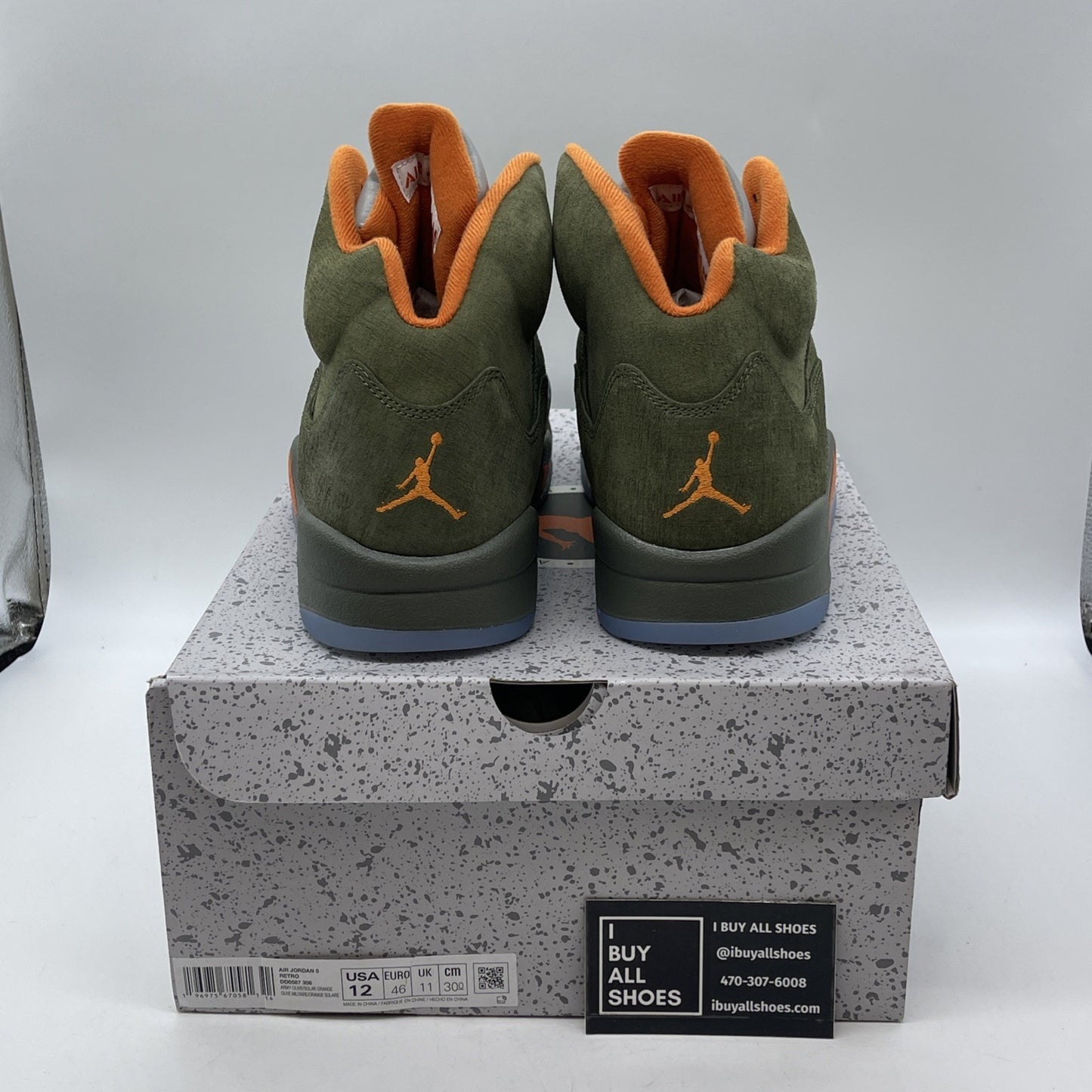 Size 12 - Air Jordan 5 Retro 2024 Olive Orange Suede (DD0587-308)
