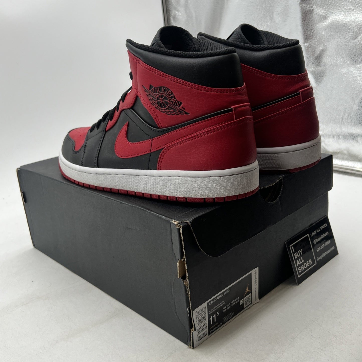 Size 11.5 - Air Jordan 1 Mid Banned 2020 (554724-074)