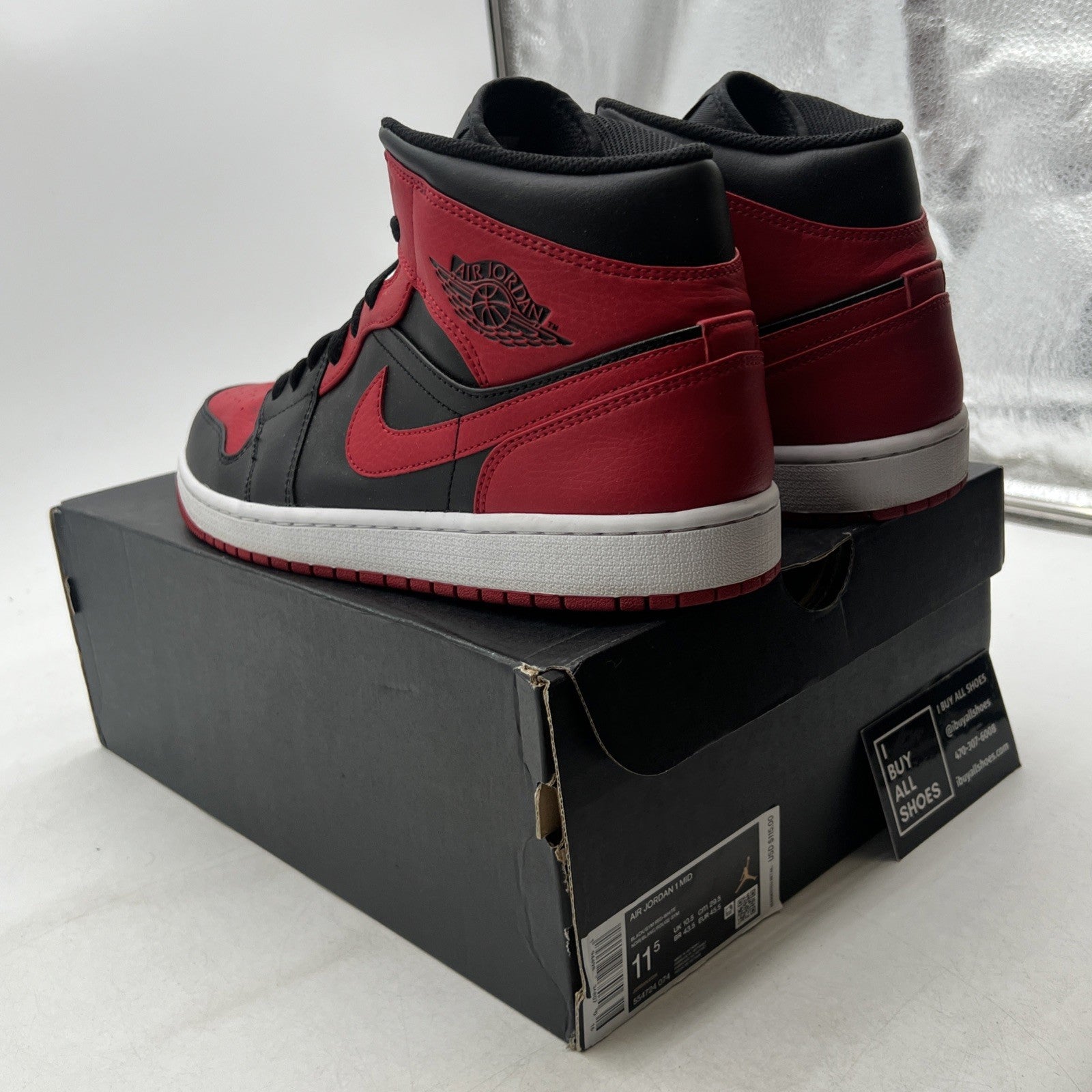 Size 11.5 - Air Jordan 1 Mid Banned 2020 (554724-074)