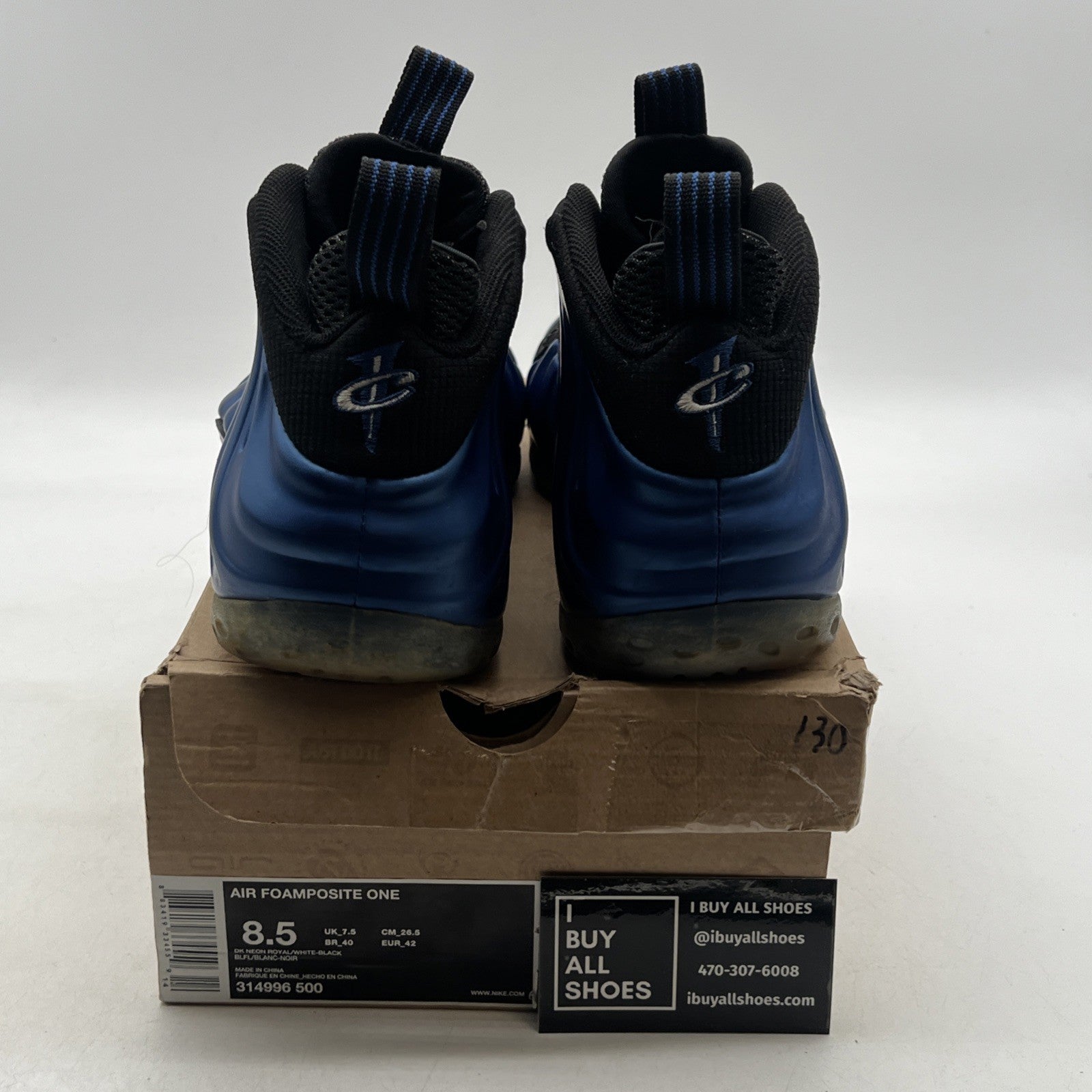 Size 8.5 - Nike Air Foamposite One 2011 Royal (314996-500)