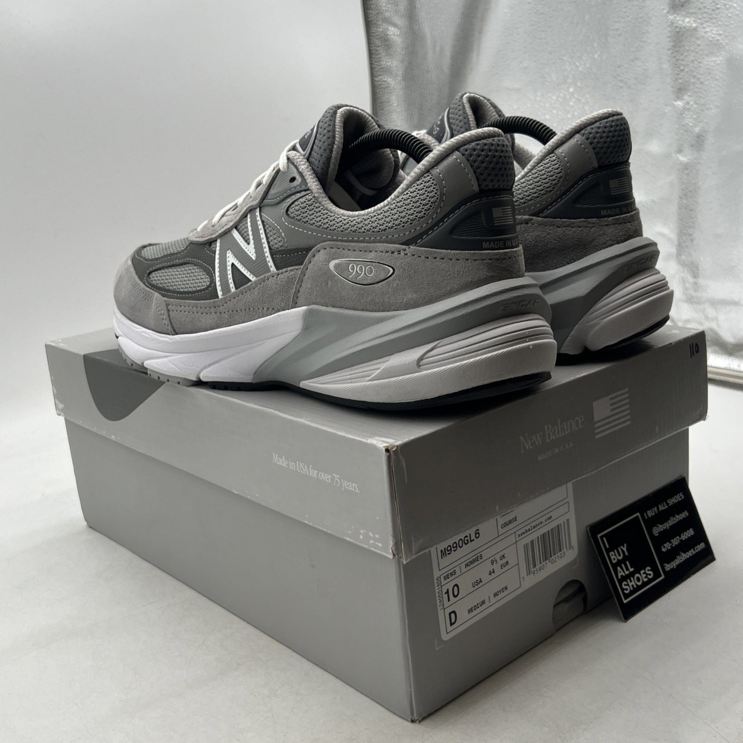 Size 10 - New Balance 990v6 Made in USA Castlerock (M990GL6)