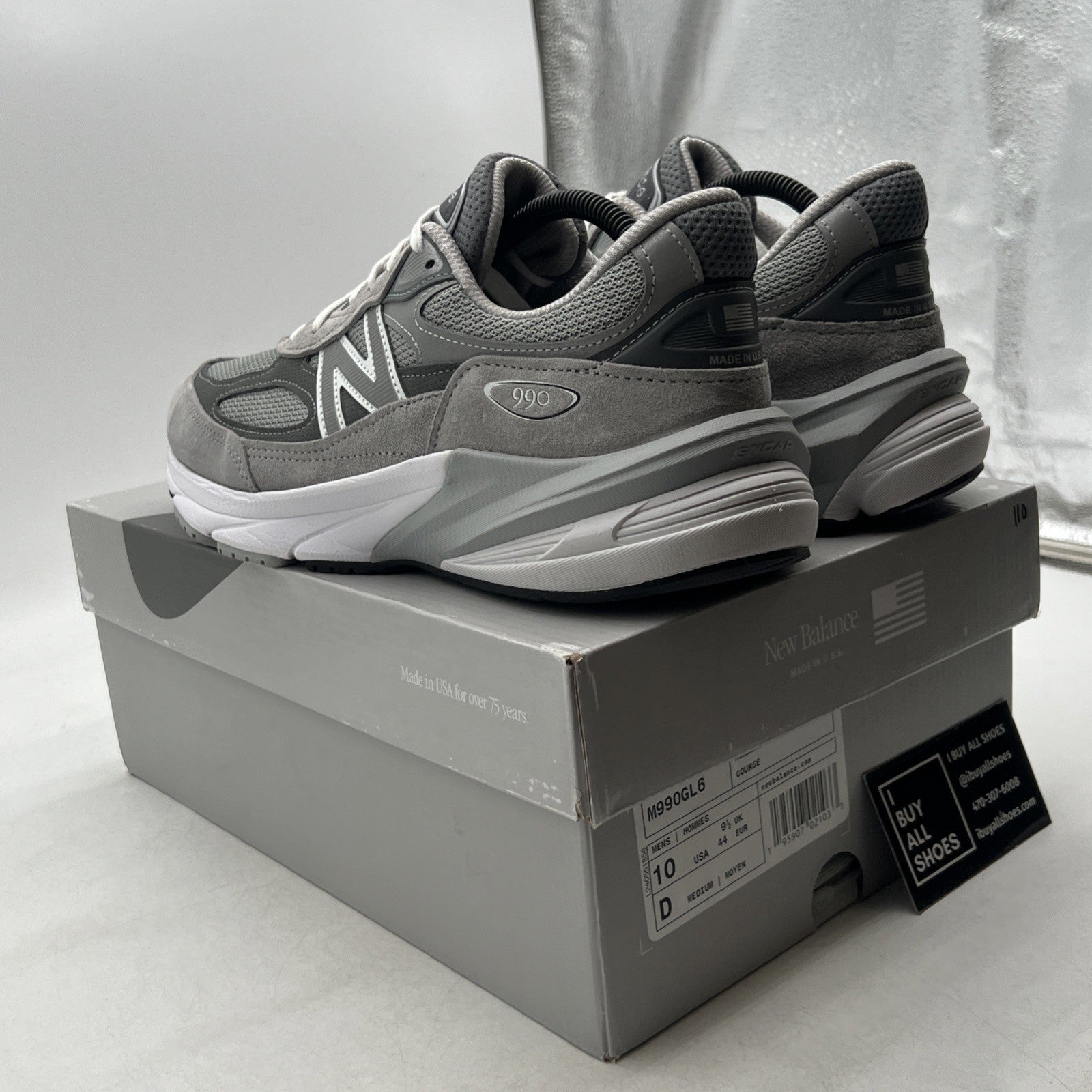 Size 10 - New Balance 990v6 Made in USA Castlerock (M990GL6)