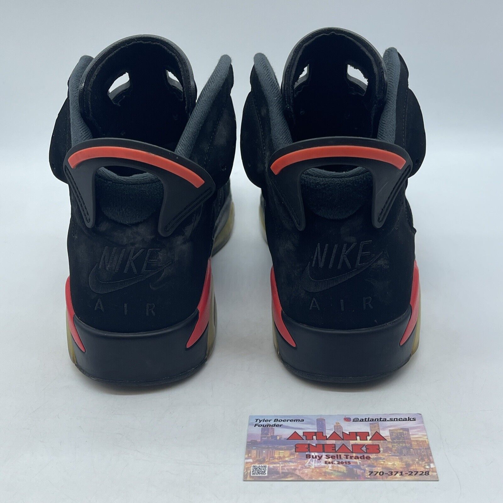 Size 9.5 - Jordan 6 Retro Mid Infrared Black Red White (384664-060)