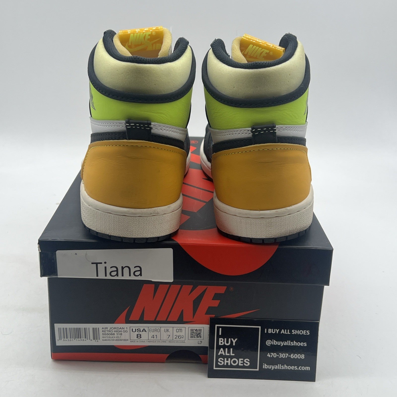 Size 8 - Air Jordan 1 Retro High OG Volt (555088-118)