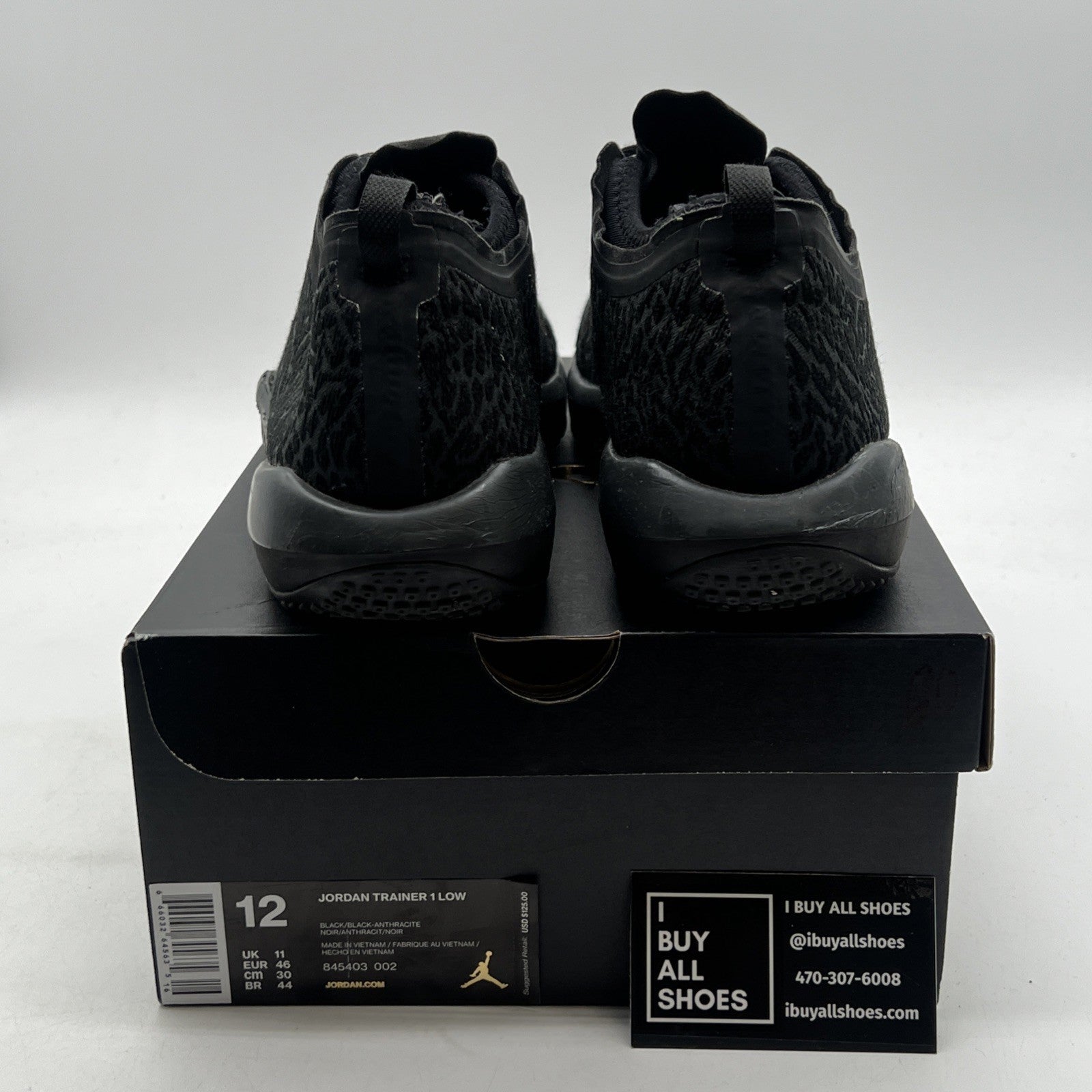 Size 12 - Jordan AJKO Trainer Low Black Anthracite (845403-002)