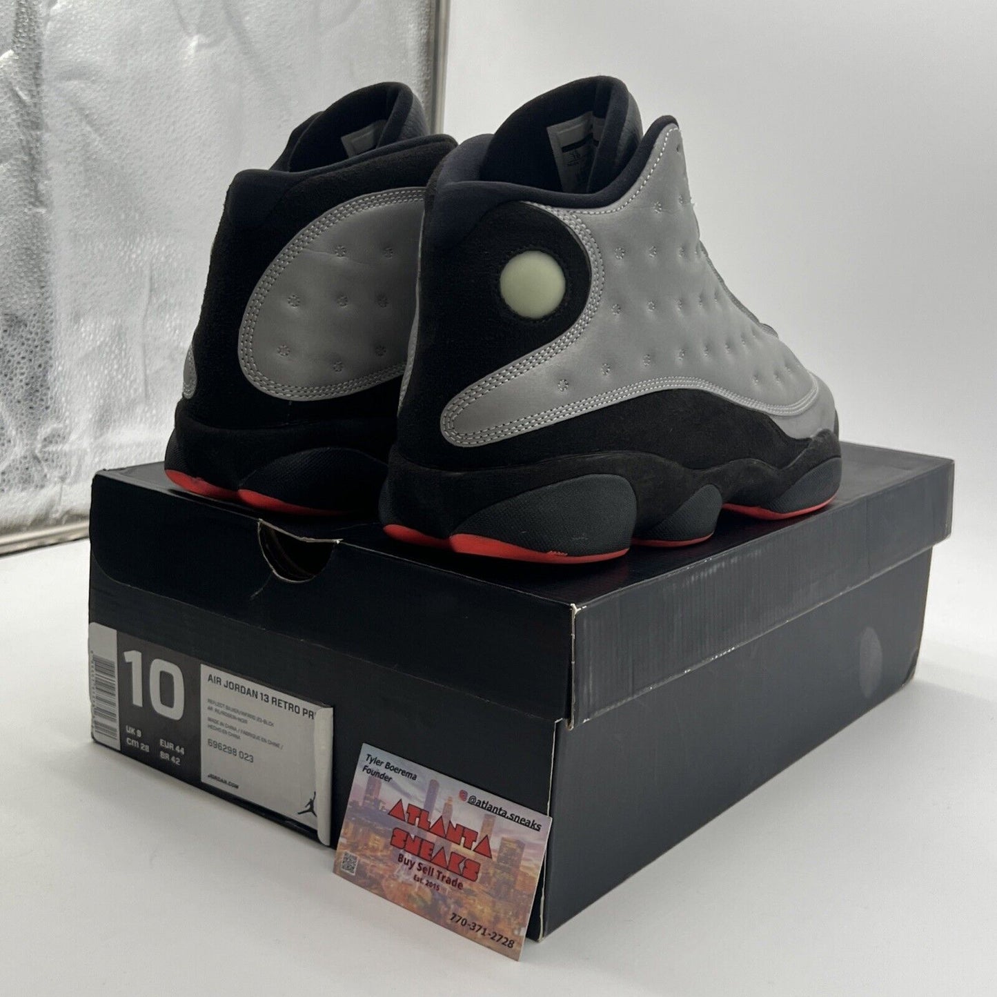 Size 10 - Air Jordan 13 Retro Reflective Silver (696298-023)