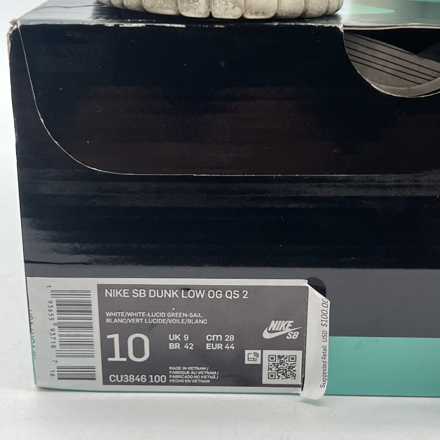 Size 10 - Nike Ben-G x Dunk SB Low Lucid Green (CU3846-100)