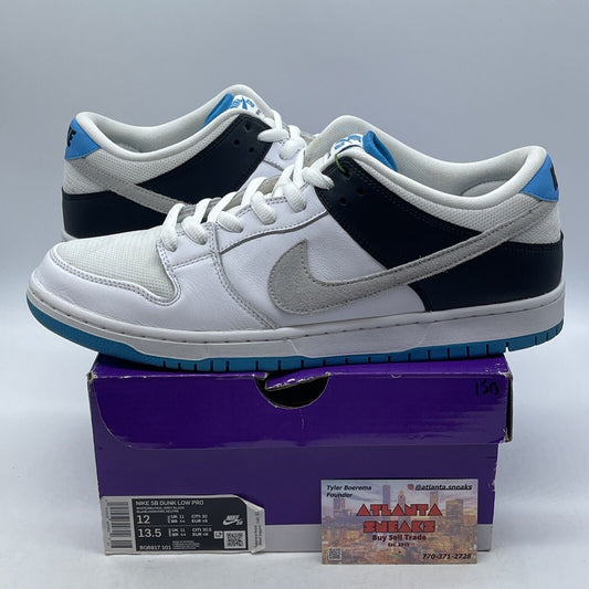 Size 12 - Nike Dunk Pro SB Low Laser Blue Black White Suede (BQ6817-101)