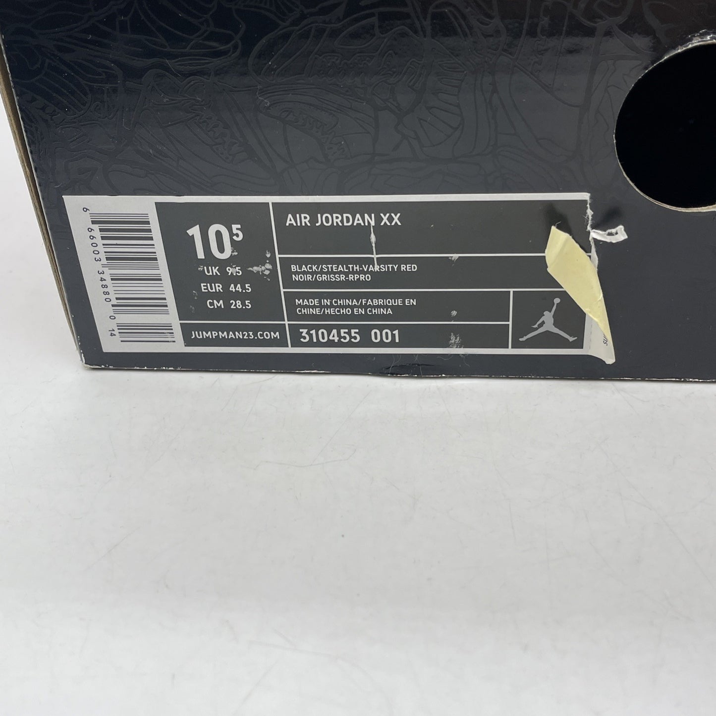 Size 10.5 - Air Jordan 20 OG 2005 Stealth (310455-001)