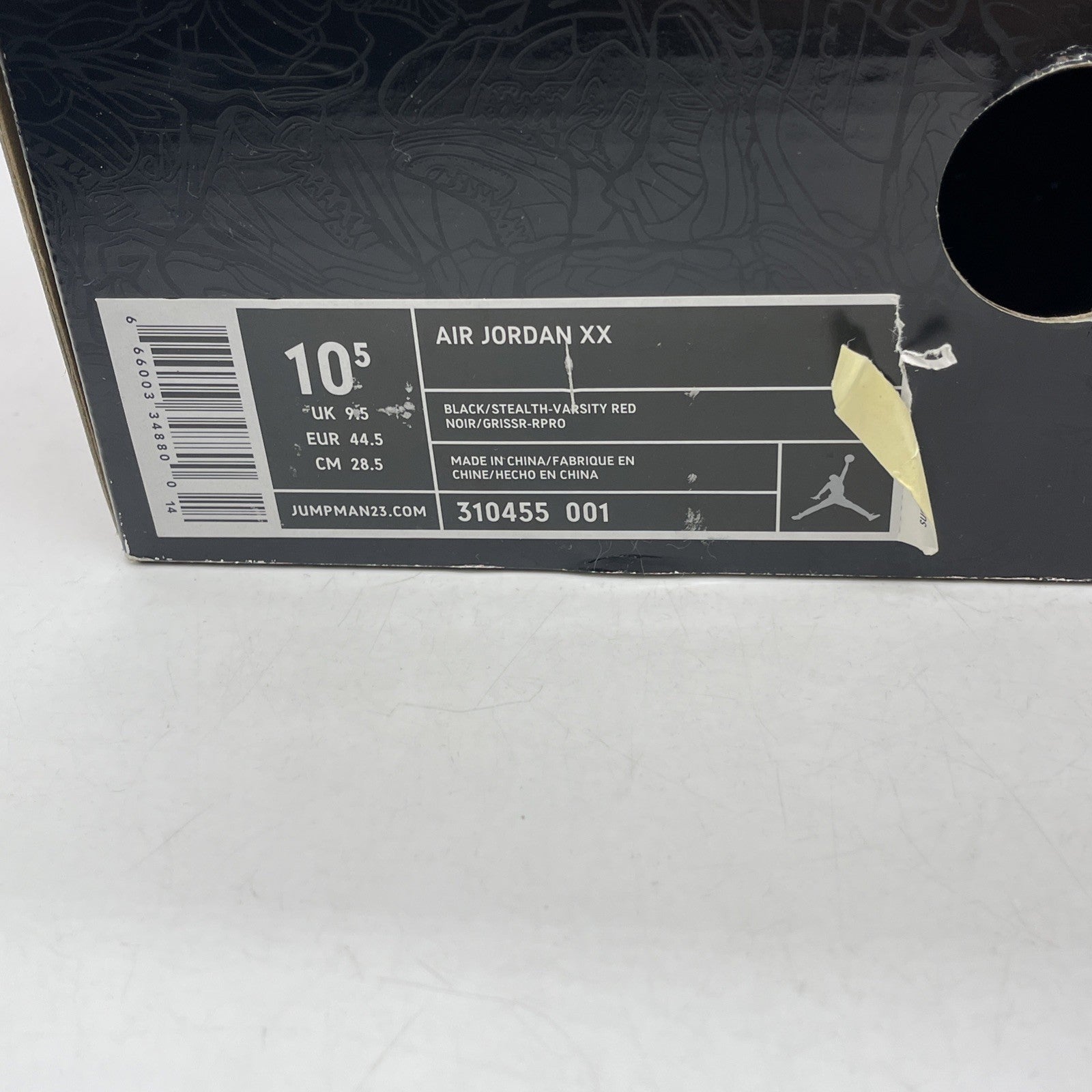 Size 10.5 - Air Jordan 20 OG 2005 Stealth (310455-001)