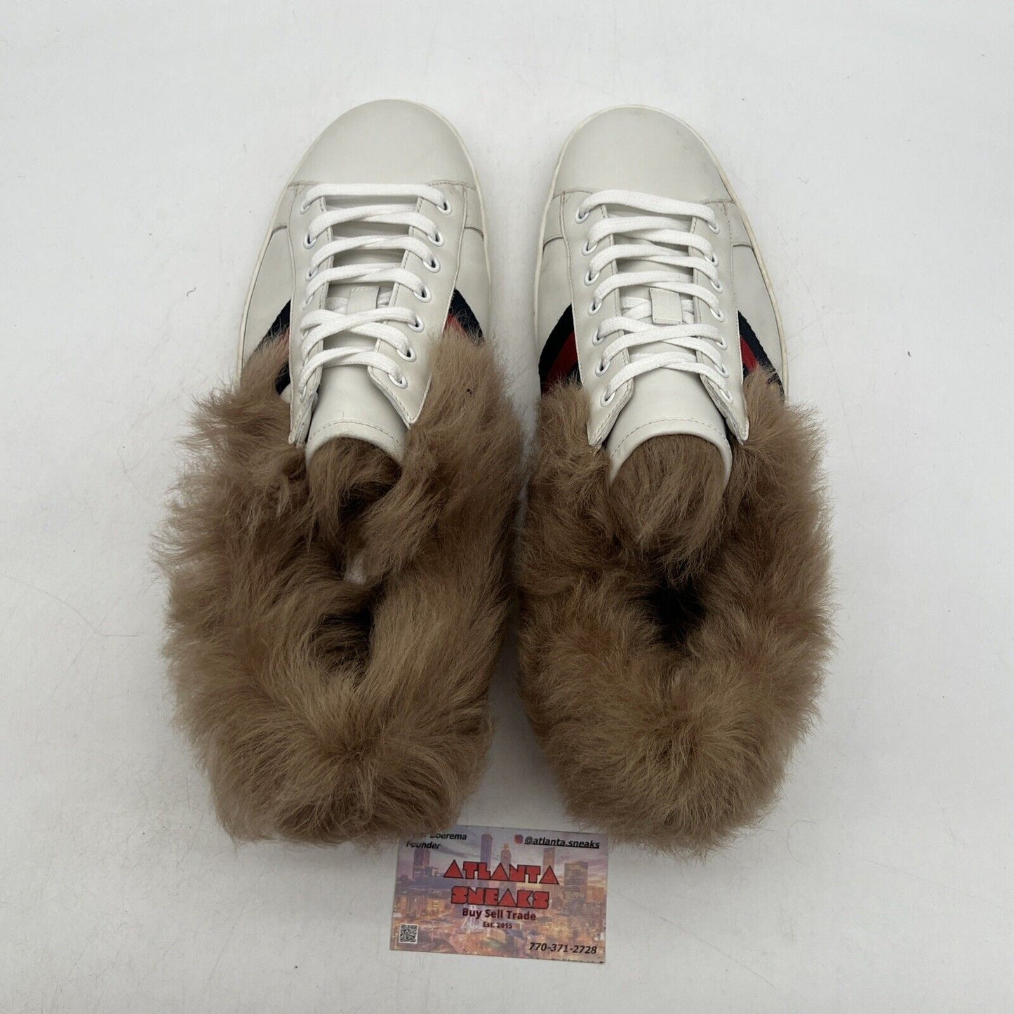 Size 13.5 - Gucci Ace Sneakers Fur Women