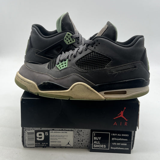 Size 9.5 - Air Jordan 4 Retro Green Glow 2013 (308497-033)