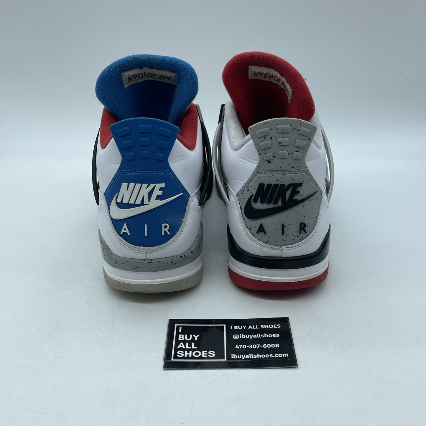 Size 9 - Jordan 4 Retro SE Mid What The 4 White Blue Black Leather (CI1184-146)