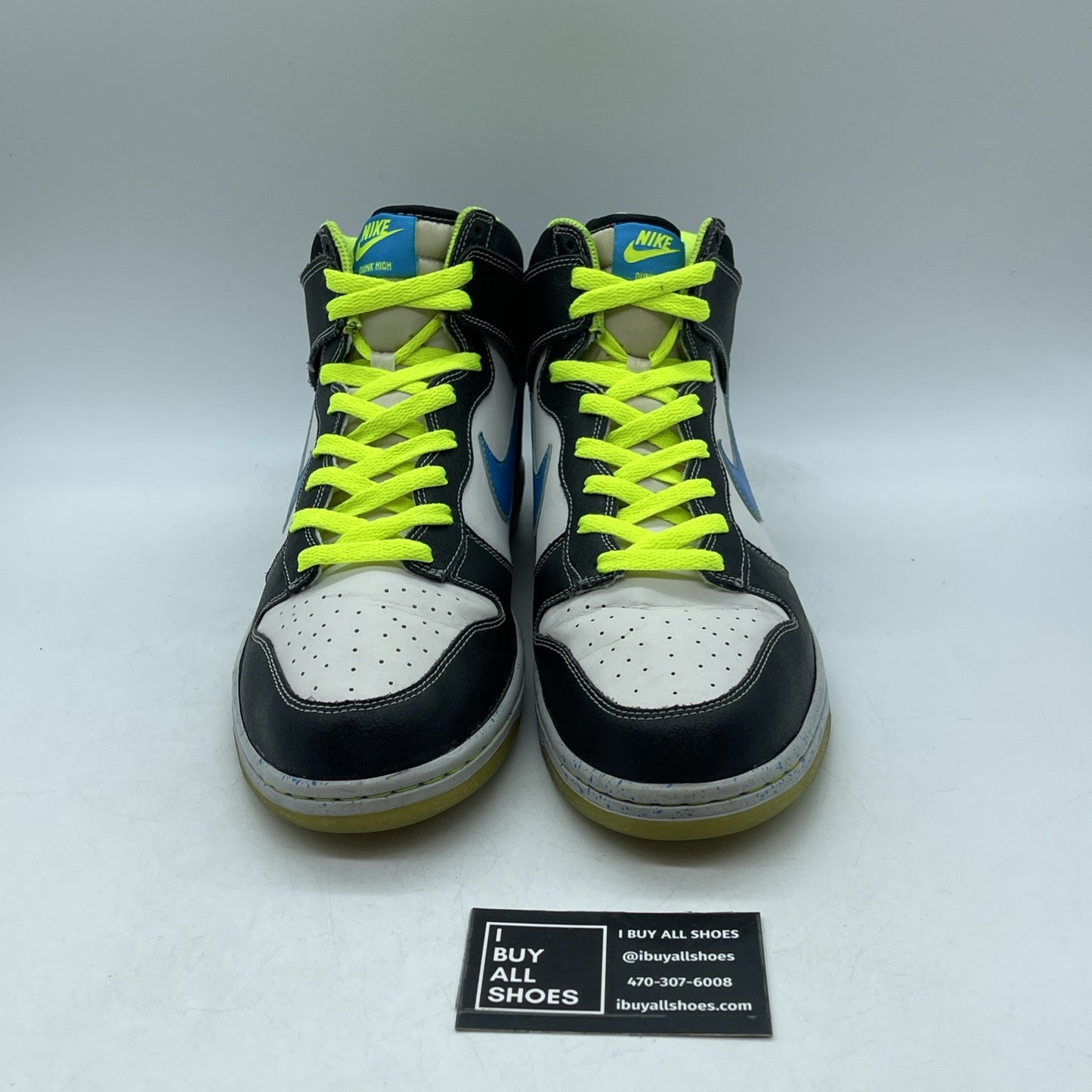 Size 10.5 - Nike Dunk AS Premium High White Blue Glow (558493-143)