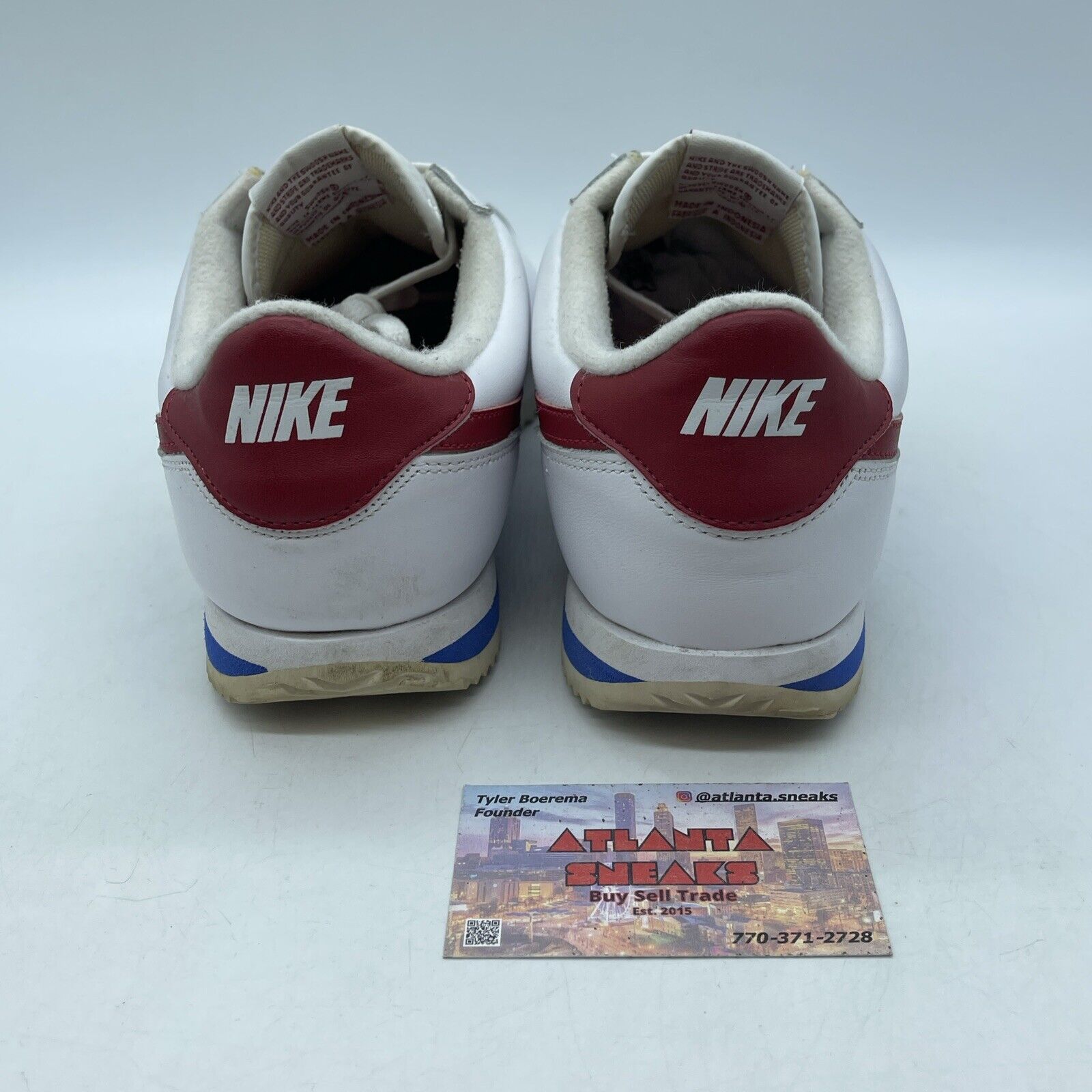 Size 10 - Nike Cortez Basic Leather OG Forrest Gump Red Blue White (882254-164)