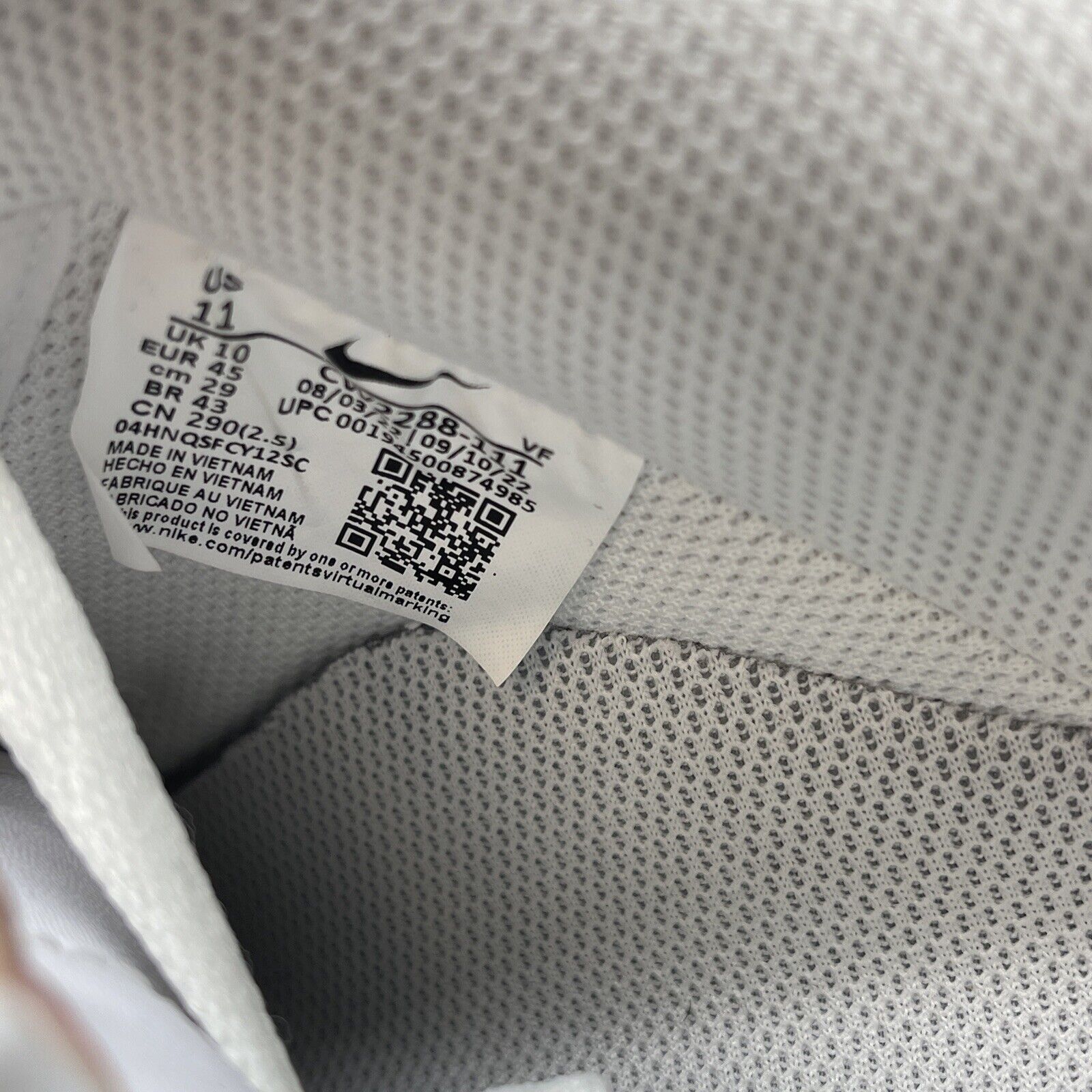 Size 11 - Nike Air Force 1 '07 Low Triple White Leather (CW2288-111)