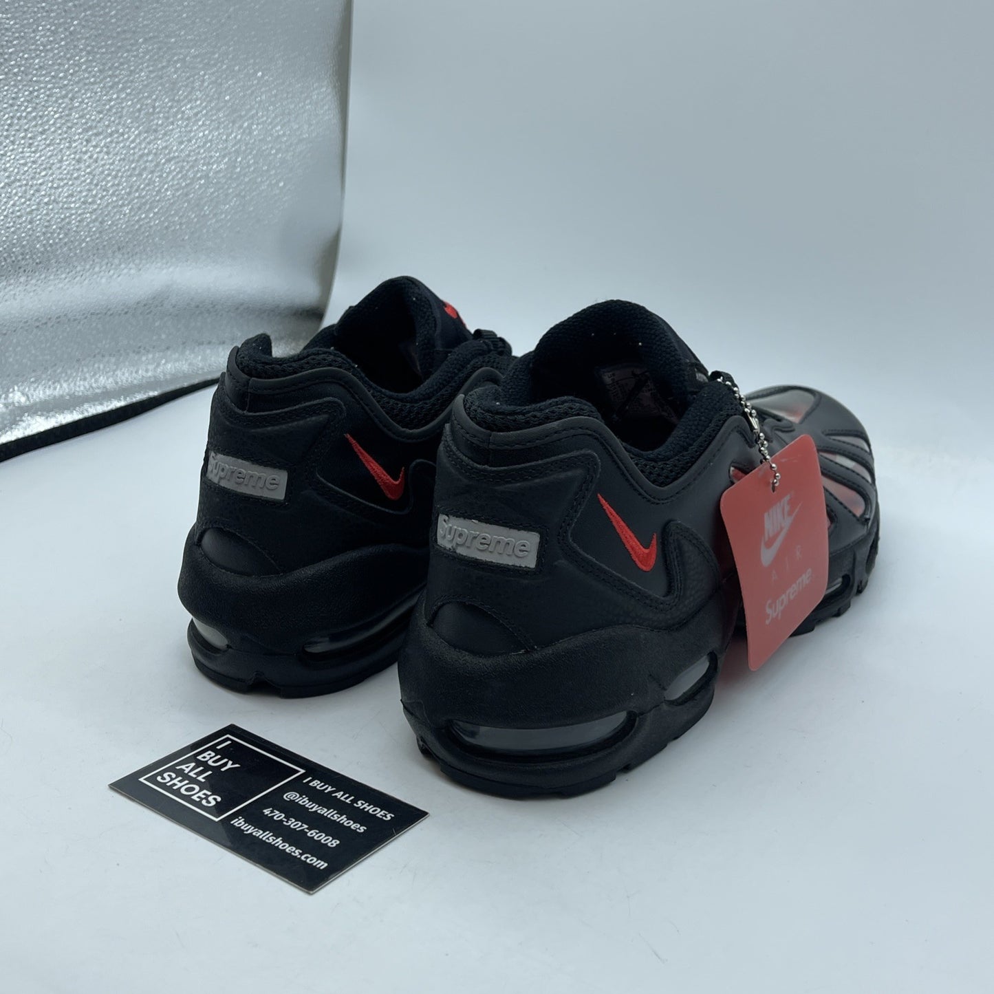 Size 9 - Nike Supreme x Air Max 96 Black Suede Leather (CV7652-002)