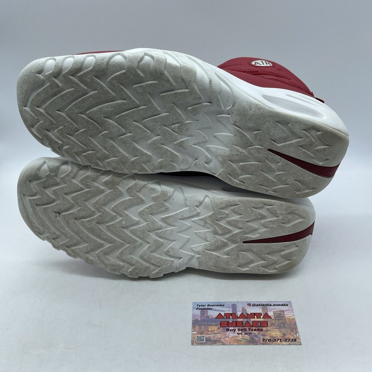 Size 9 - Nike Air Shake Ndestrukt Red Leather White (880869-600)