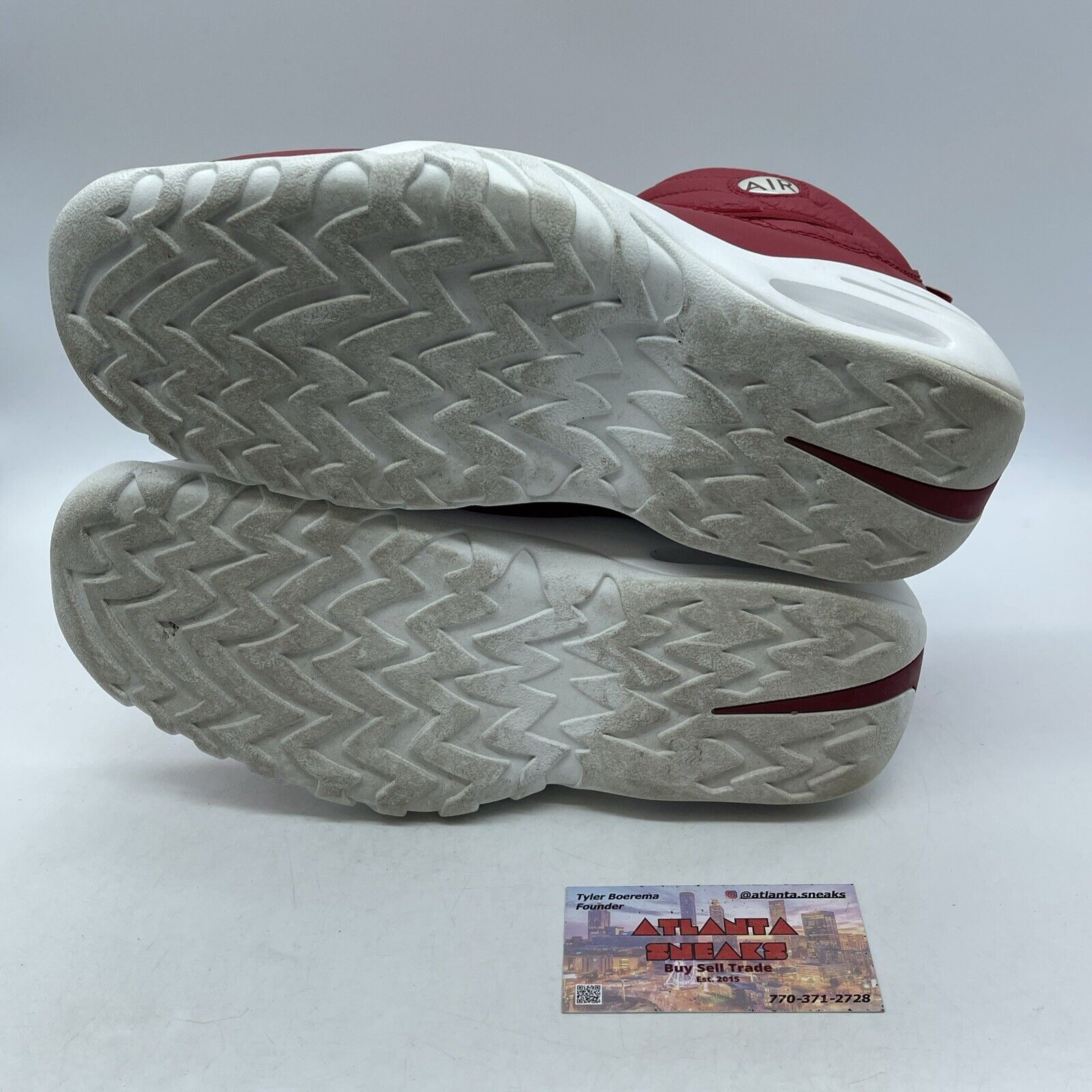 Size 9 - Nike Air Shake Ndestrukt Red Leather White (880869-600)