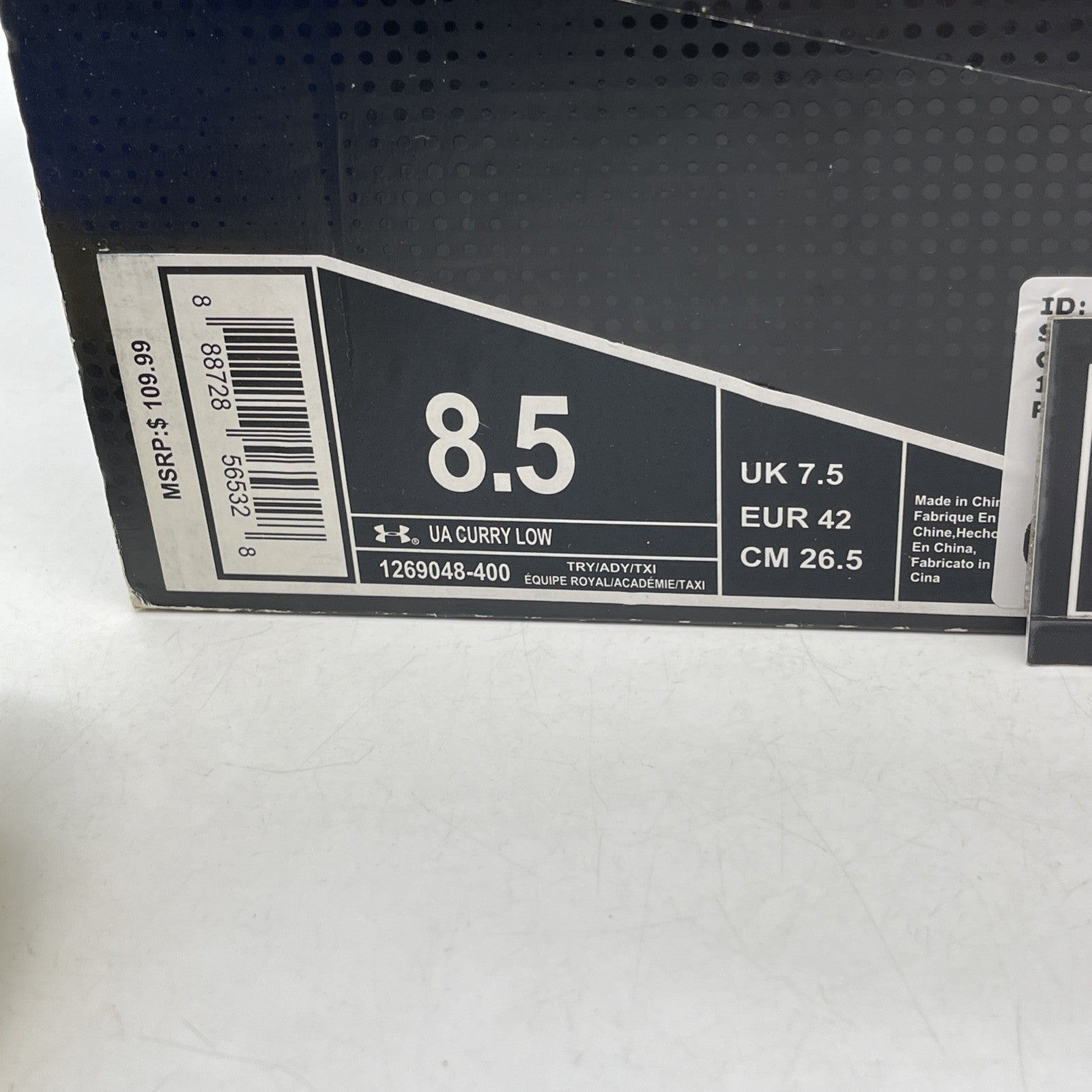 Size 8.5 - Under Armour Curry 1 Low Warriors (1269048-400)