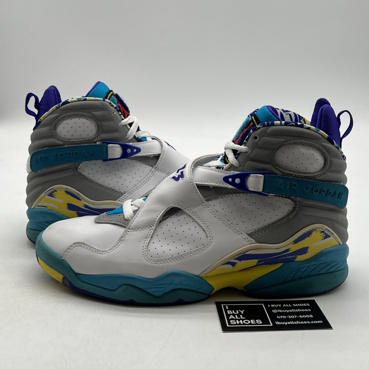 Size 11 - Air Jordan 8 Retro White Aqua W (316836-161)