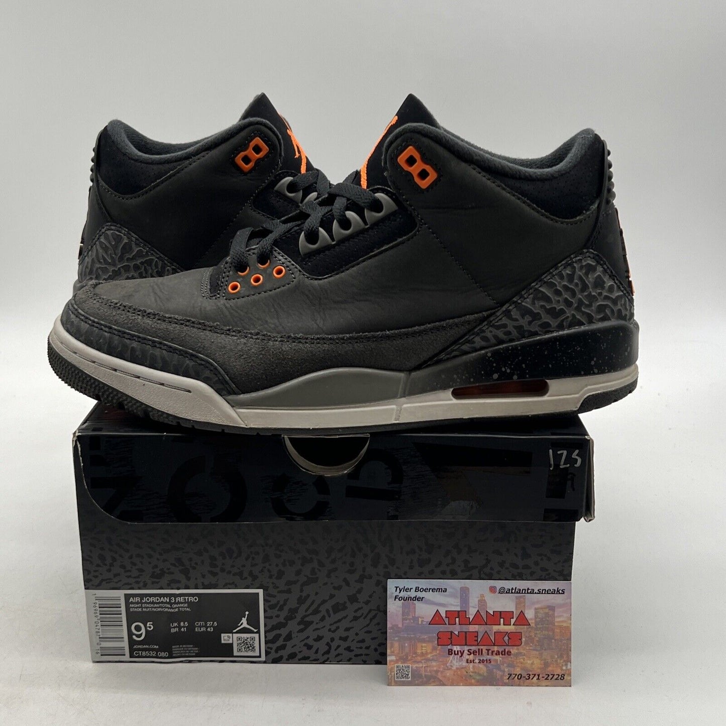 Size 9.5 - Jordan 3 Retro 2023 Mid Fear (CT8532-080)