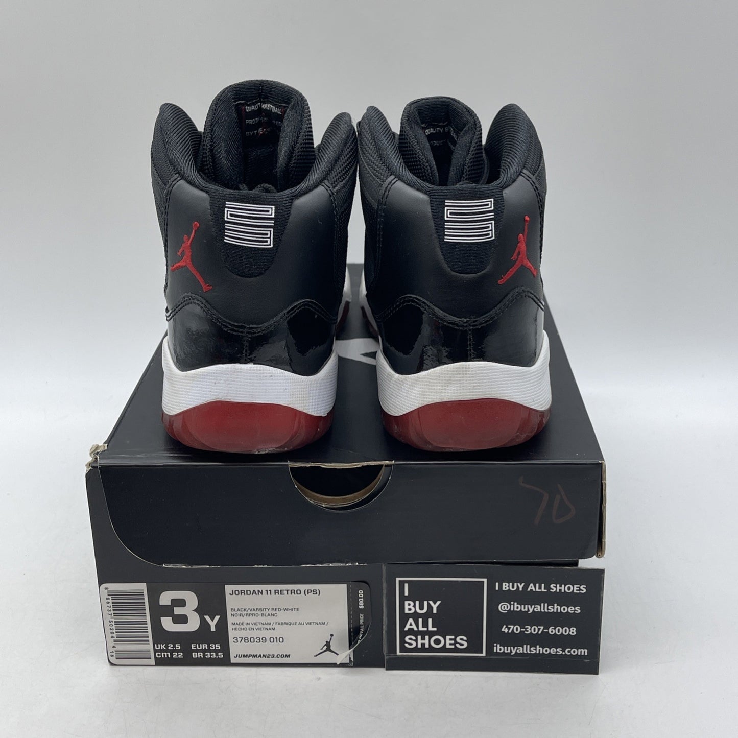Size 3Y - Nike Air Jordan 11 Retro Playoffs 2012 (378039-010)