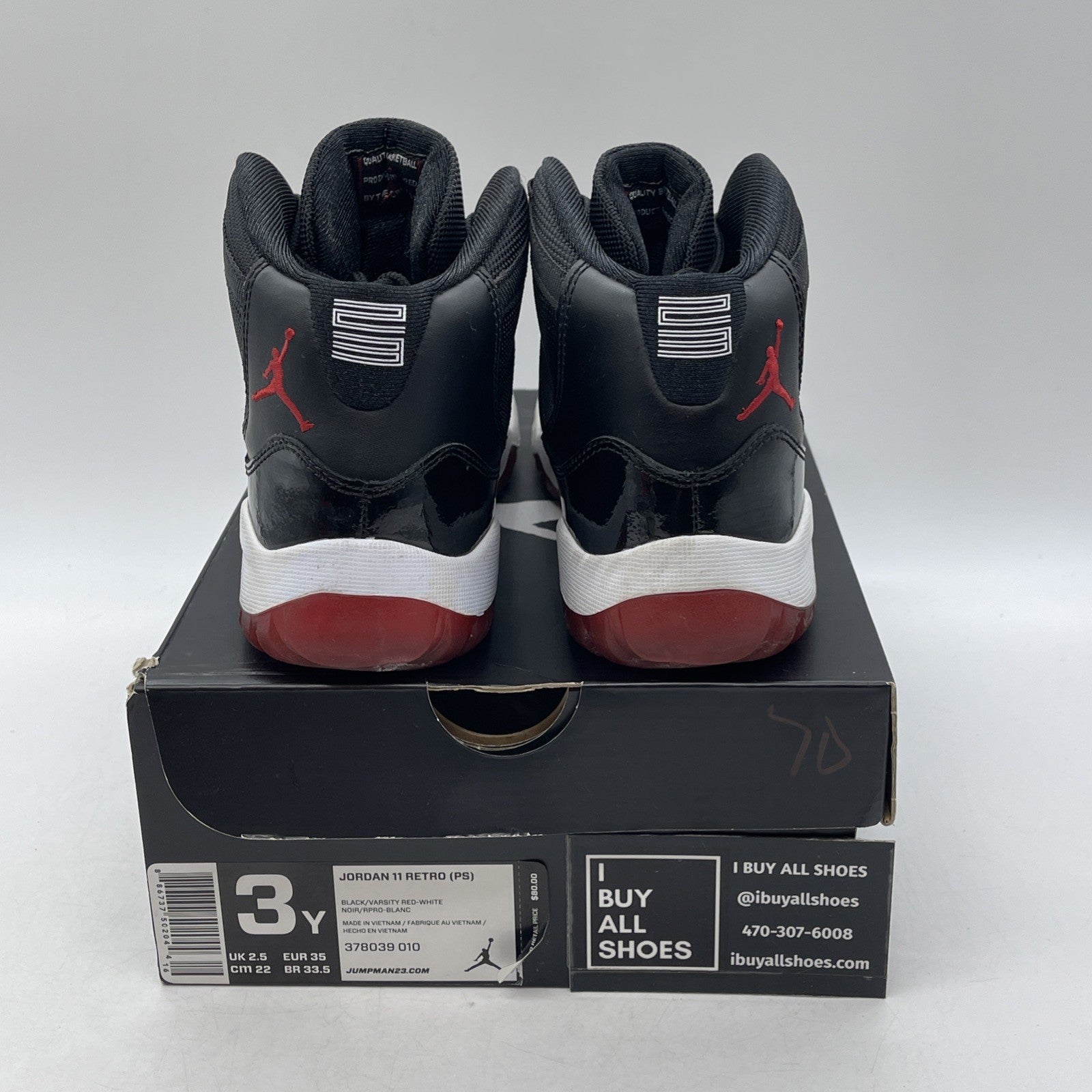 Size 3Y - Nike Air Jordan 11 Retro Playoffs 2012 (378039-010)