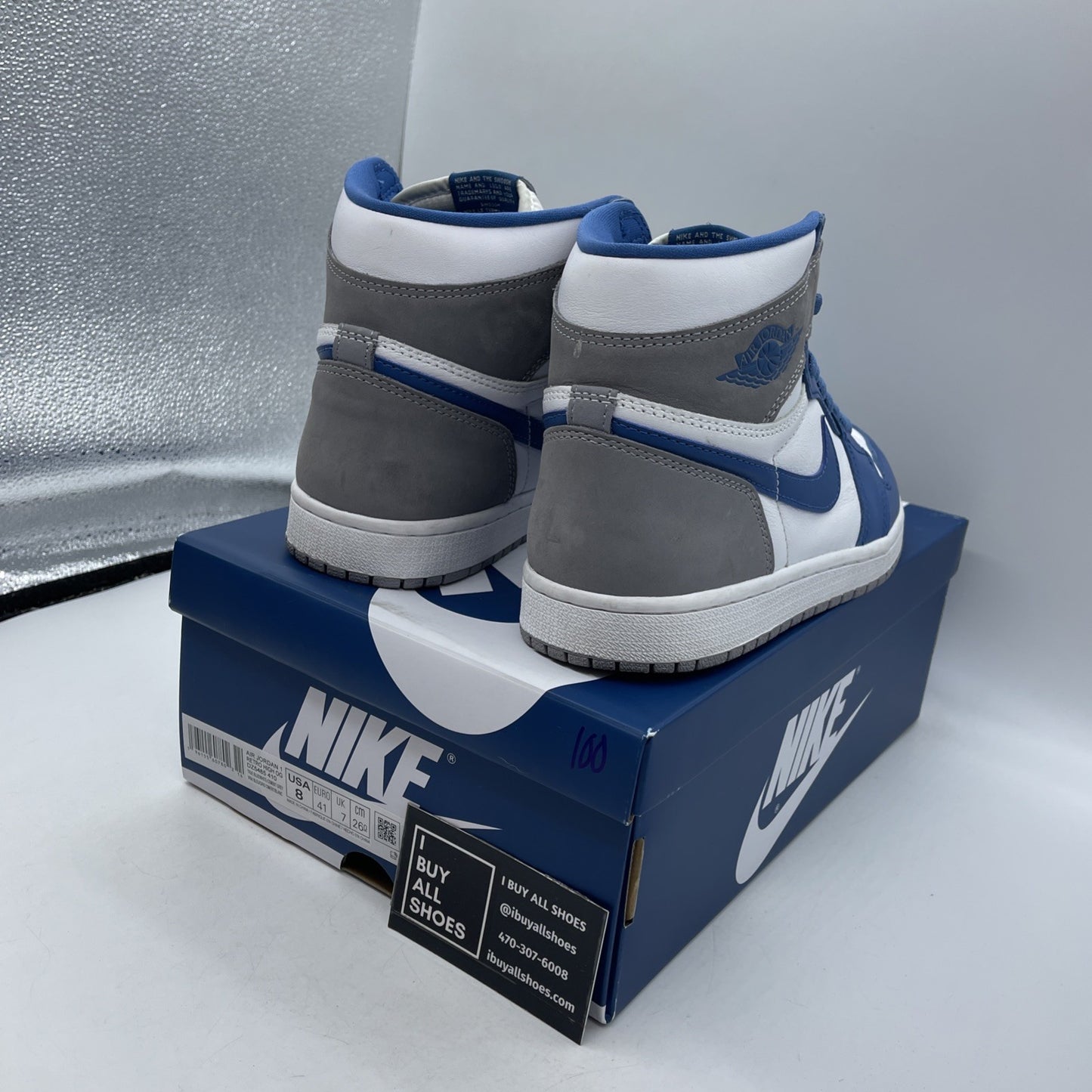 Size 8 - Air Jordan 1 Retro OG High True Blue (DZ5485-410)