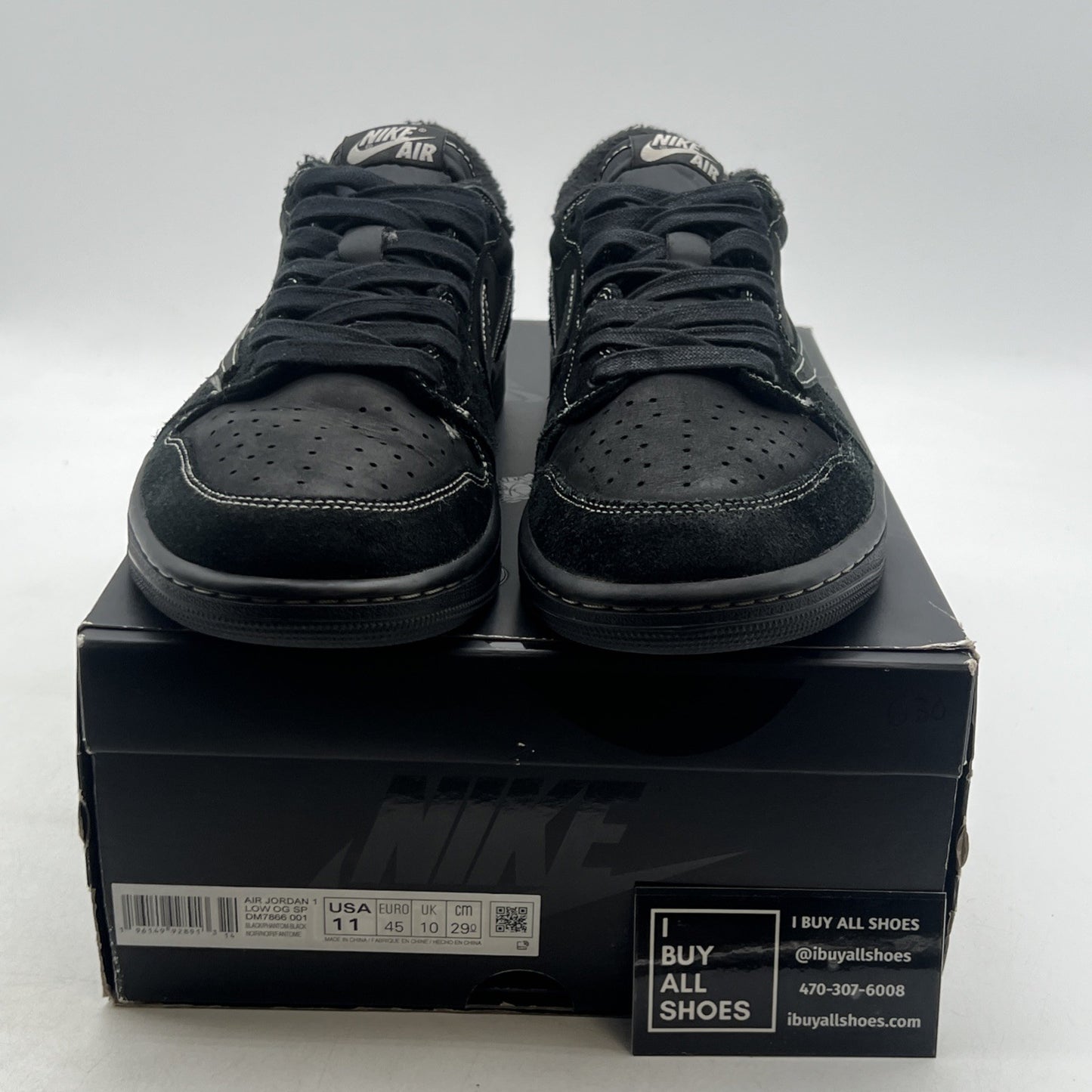 Size 11 - Air Jordan 1 Retro Low OG SP x Travis Scott Black Phantom (DM7866-001)
