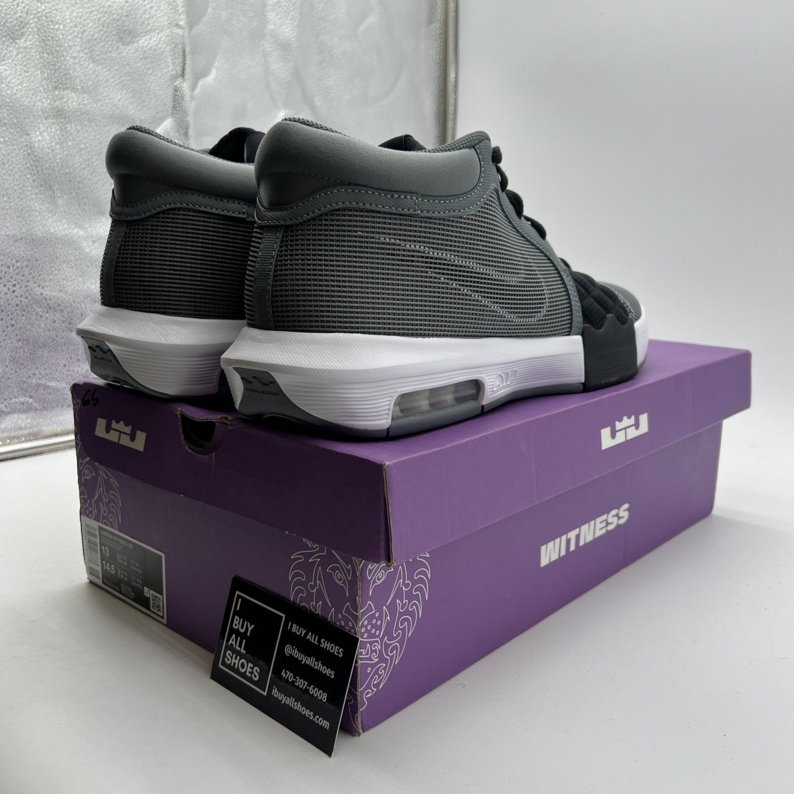 Size 13 - Nike LeBron Witness 8 Cool Grey Black (FB2239-004)