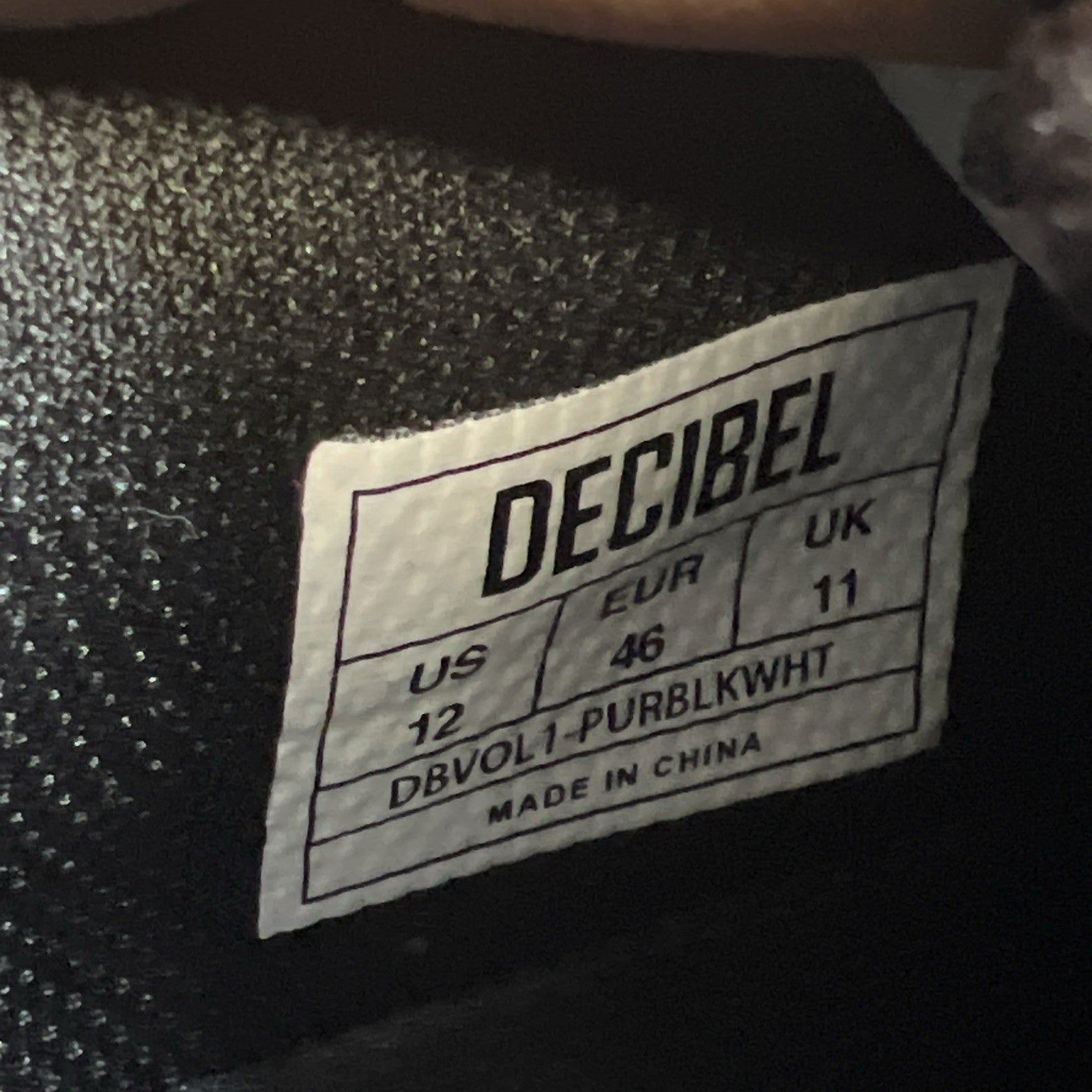 Size 12 - Decibel White, Purple And Black