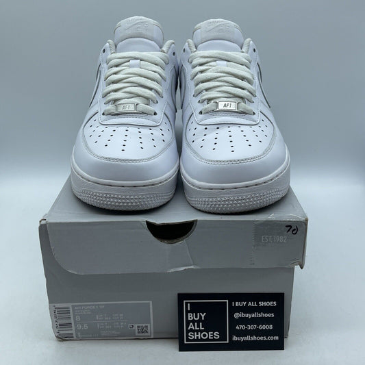 Size 8 - Nike Air Force 1 '07 Low Triple White Leather Suede (CW2288-111)