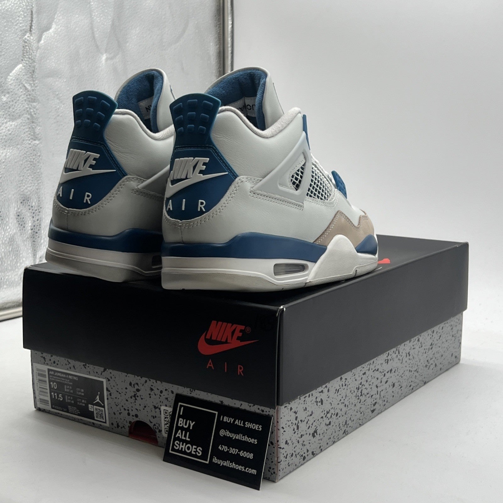 Size 10 - Air Jordan 4 Retro 2024 Military Blue (FV5029-141)