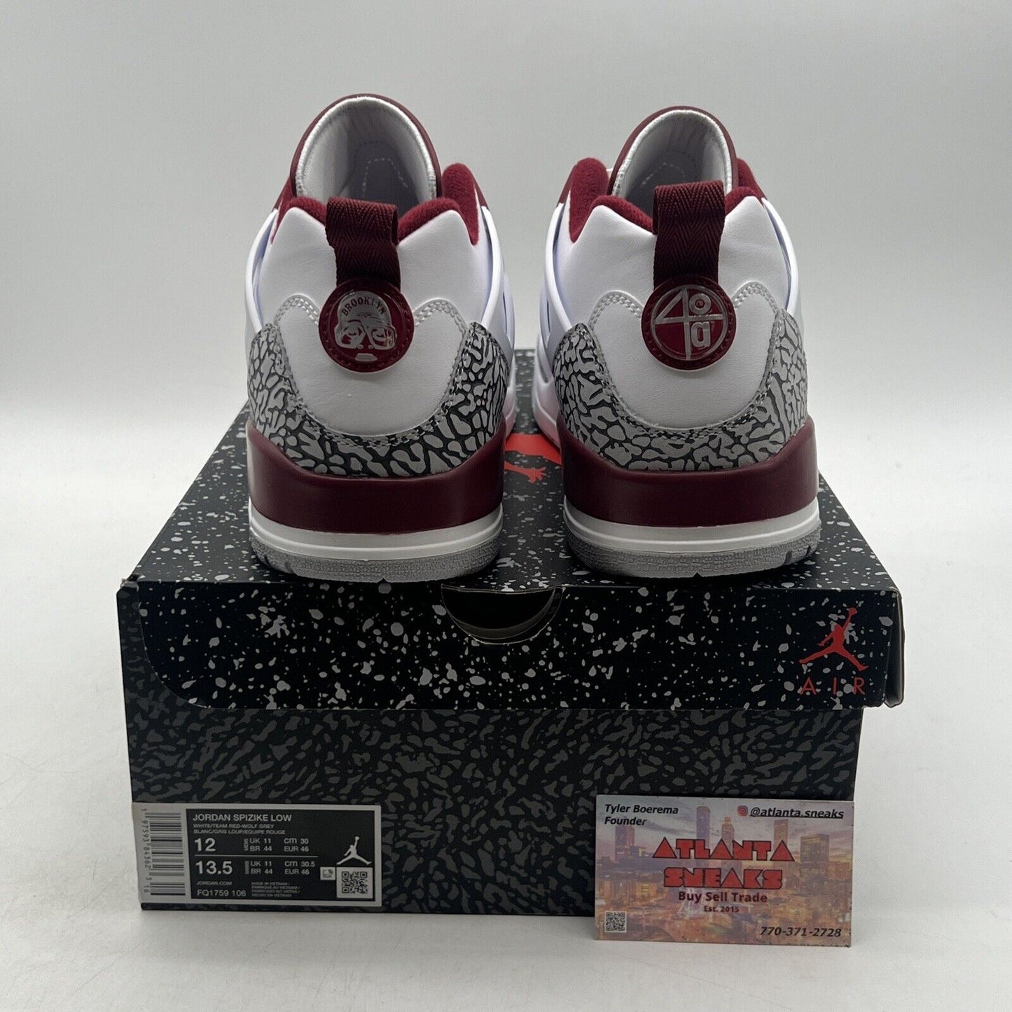 Size 12 - Jordan Spizike Low Team Red Leather Maroon White (FQ1759-106)