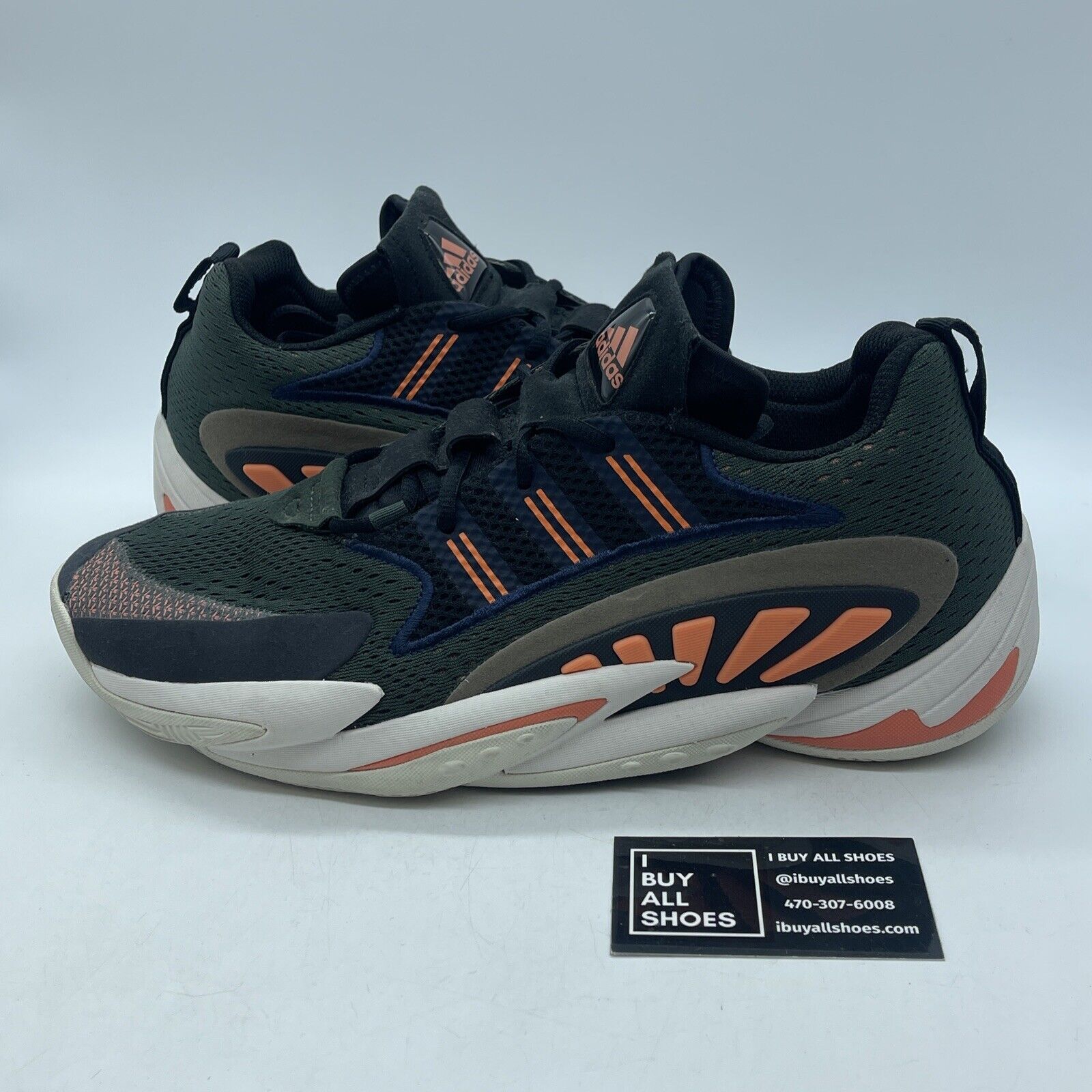 Size 13.5 - adidas Crazy BYW X 2.0 Green Brown Orange Suede Leather (EE6884)