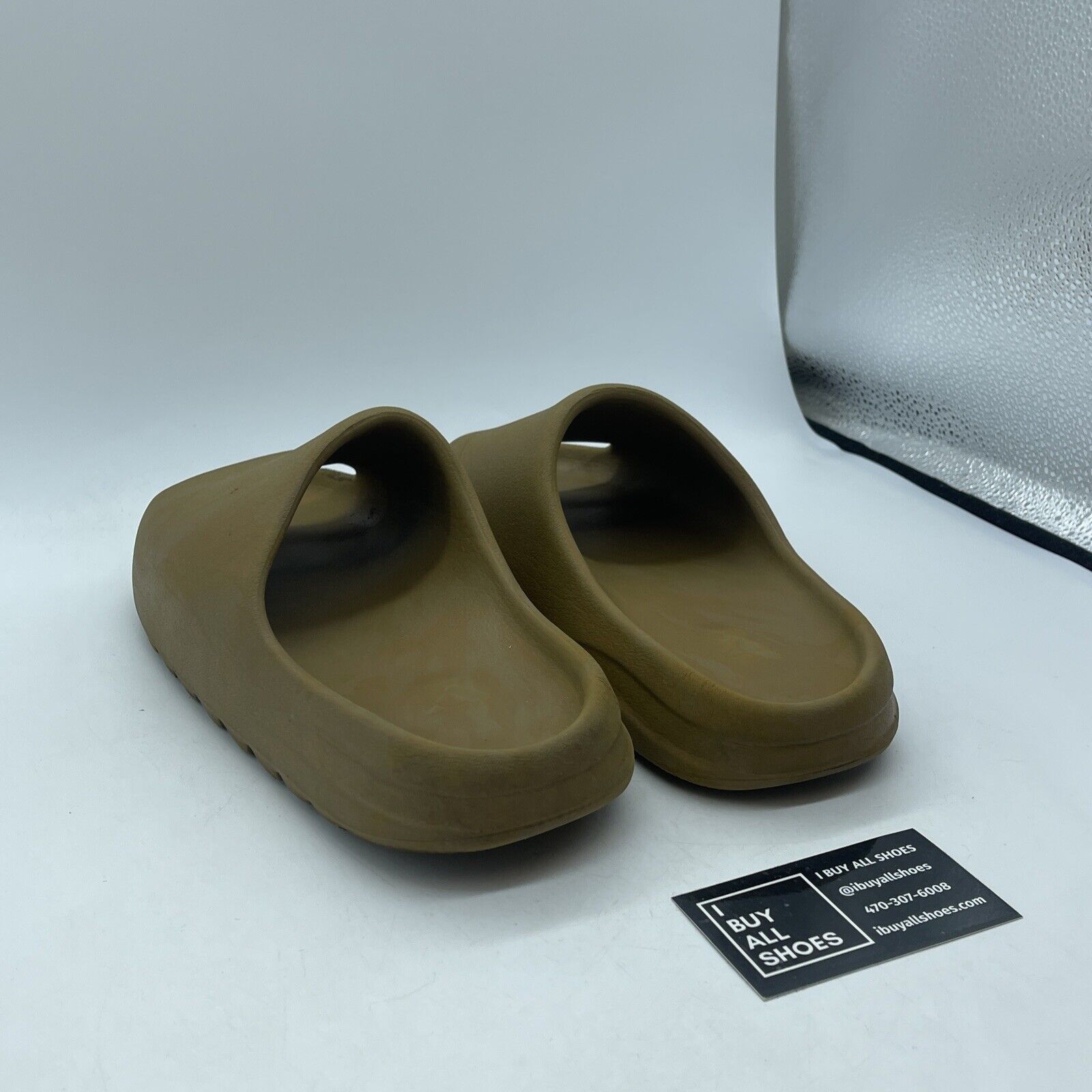 Size 11 - Adidas Yeezy Slide ochre Brown Rubber (599424-004)