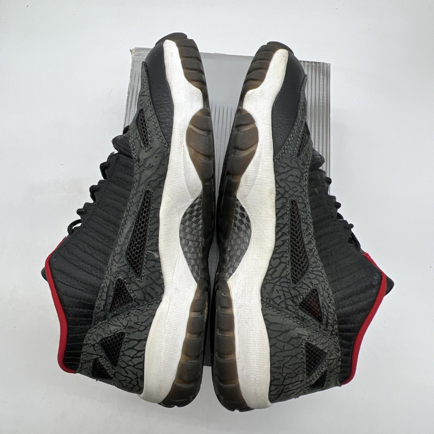 Size 11 - Air Jordan 11 Retro IE 2003 Low Black Charcoal Red (306008-061)