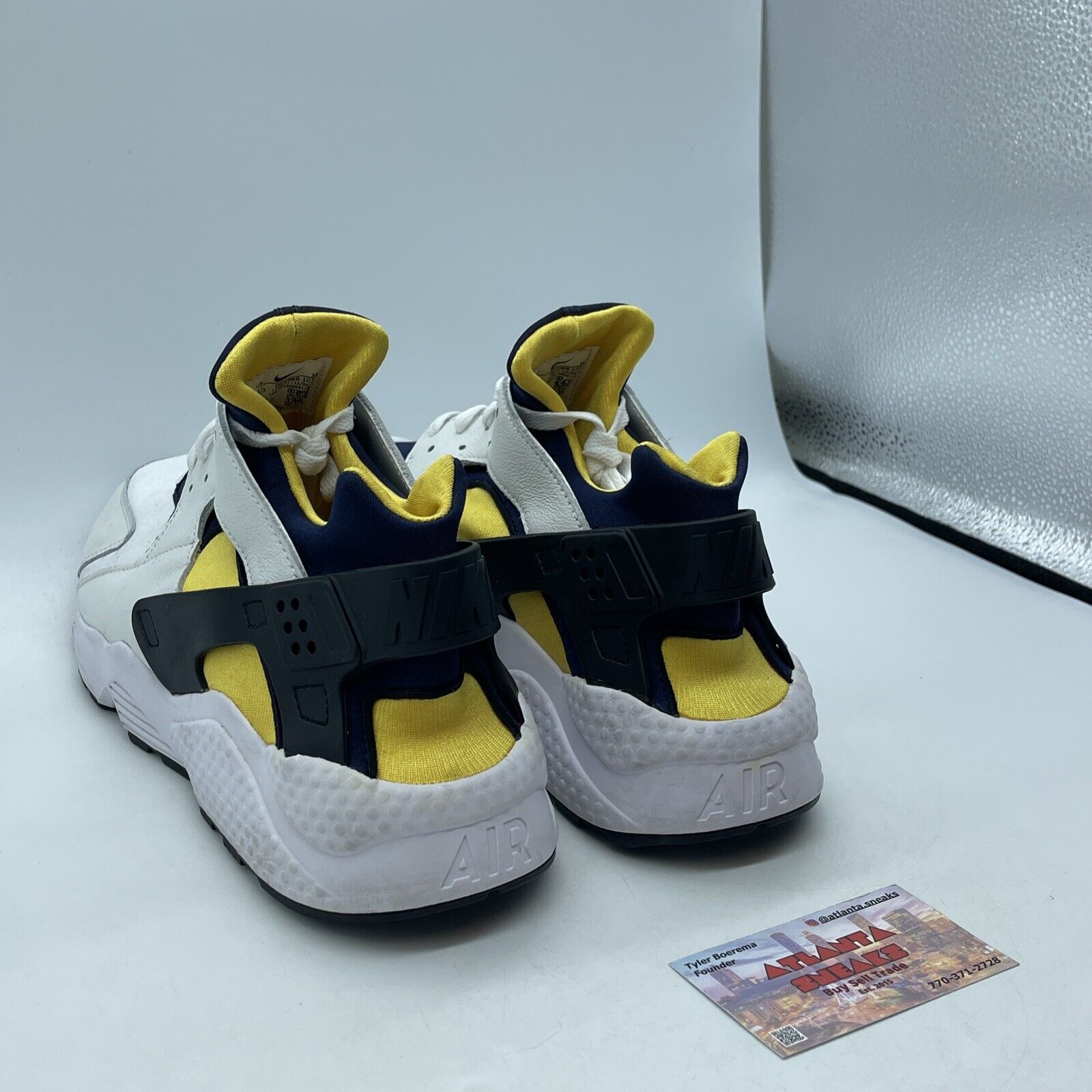 Size 13 - Nike Air Huarache Michigan Navy Yellow White (DD1068-107)