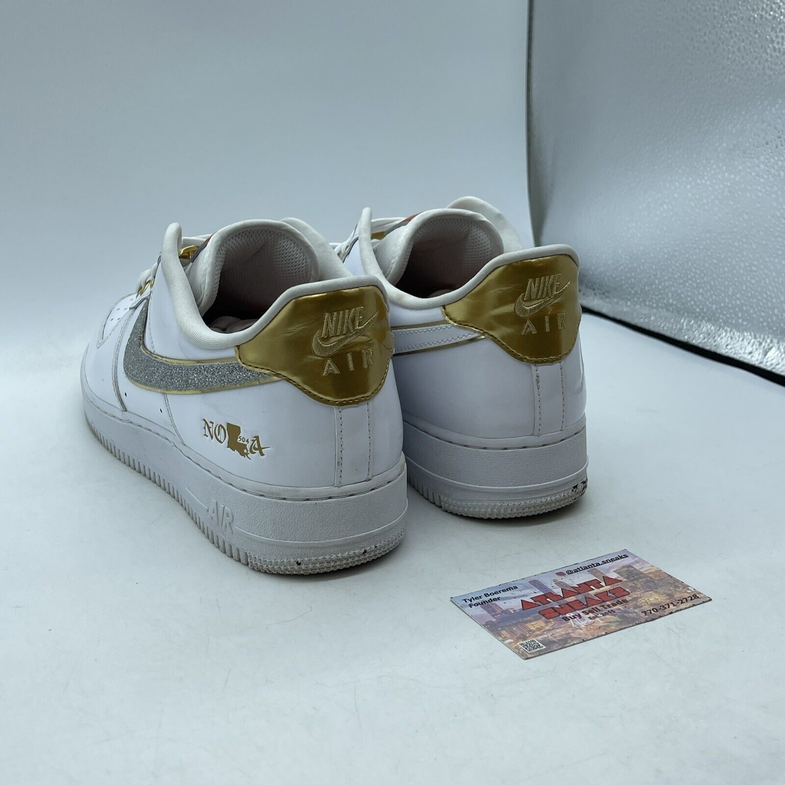 Size 11.5 - Nike Air Force 1 Low NOLA White Gold Leather (DZ5425-100)