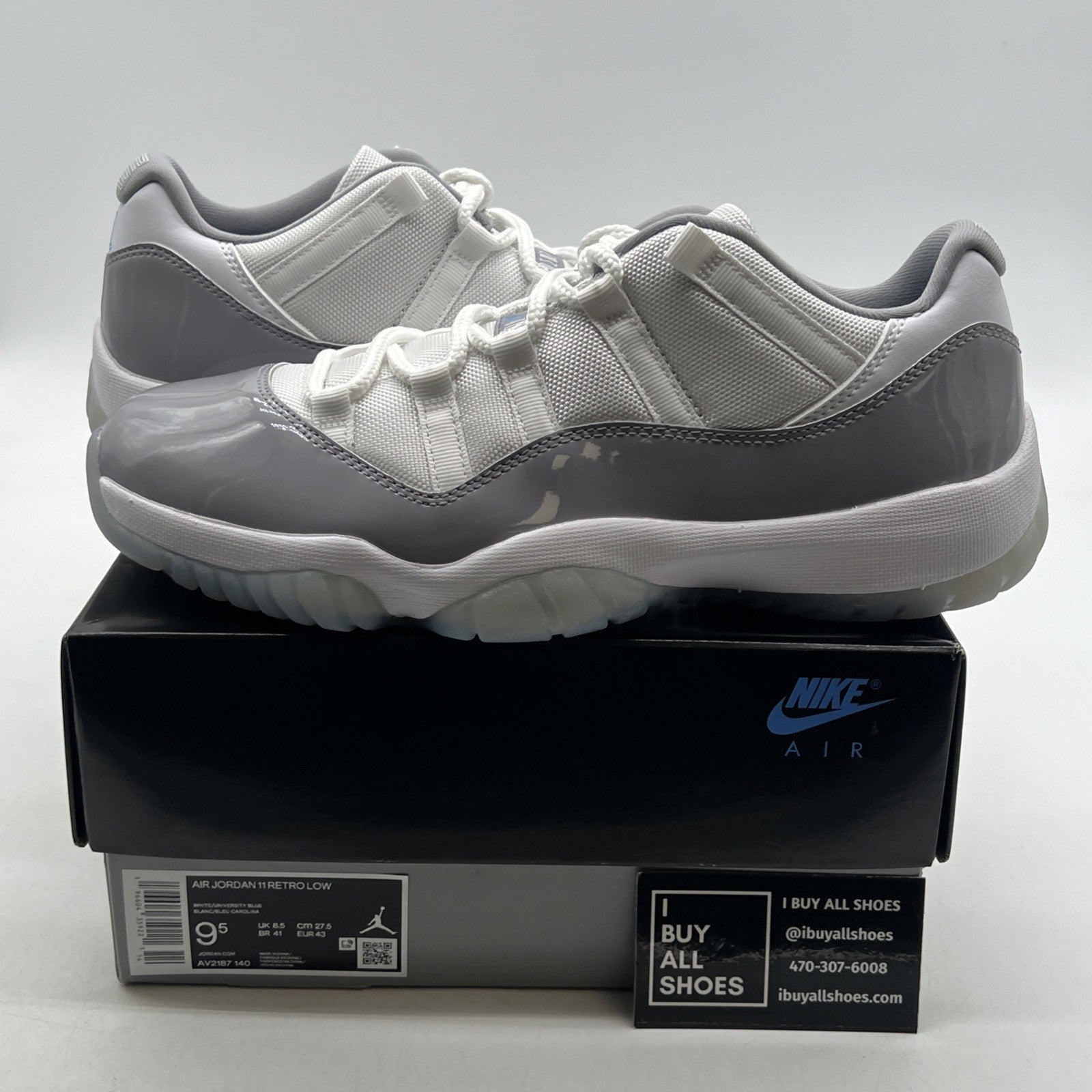 Size 9.5 - Air Jordan 11 Retro Low Cement Grey (AV2187-140)