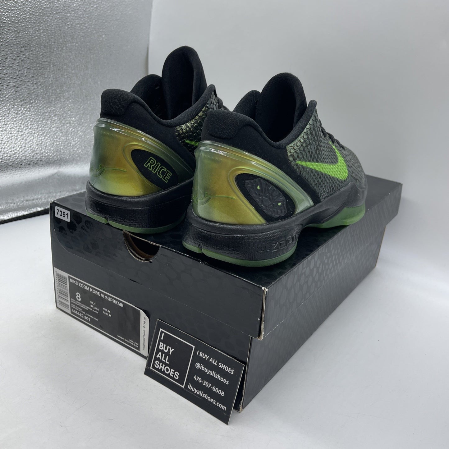 Size 8 - Nike Zoom Kobe 6 Supreme Rice (446442-301)